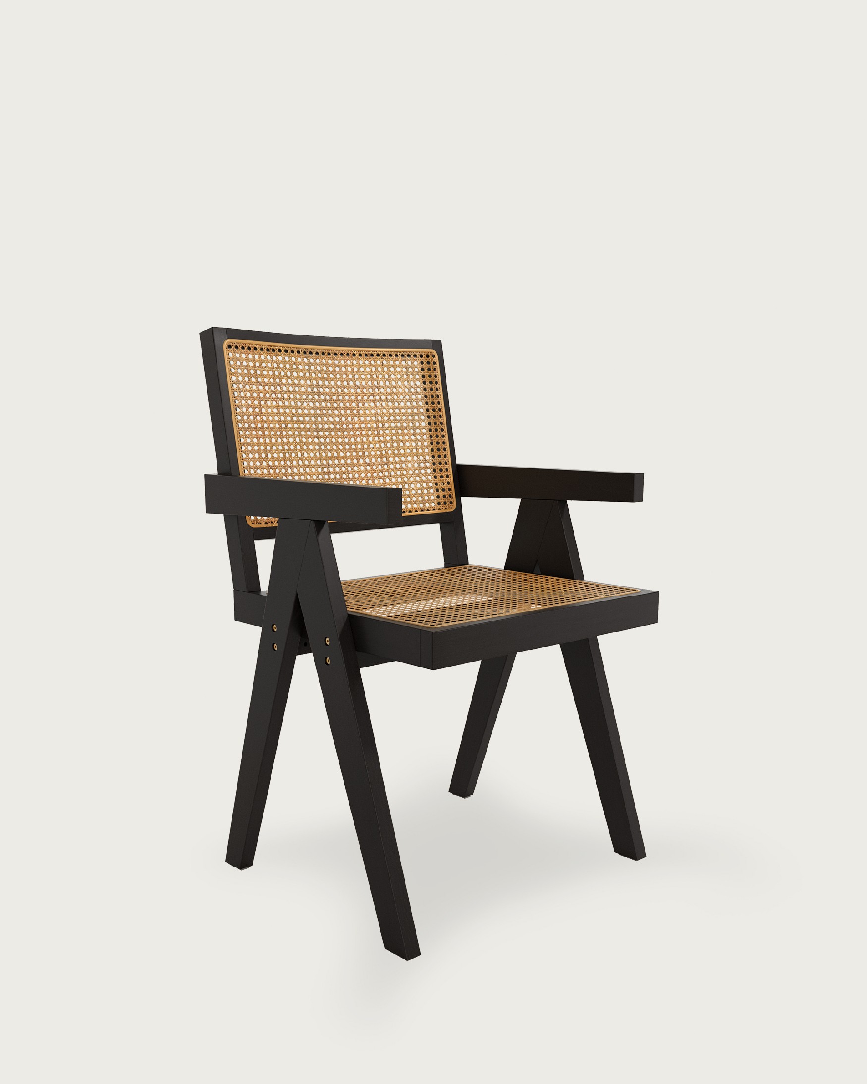 Enea chair made of rattan and black ash
