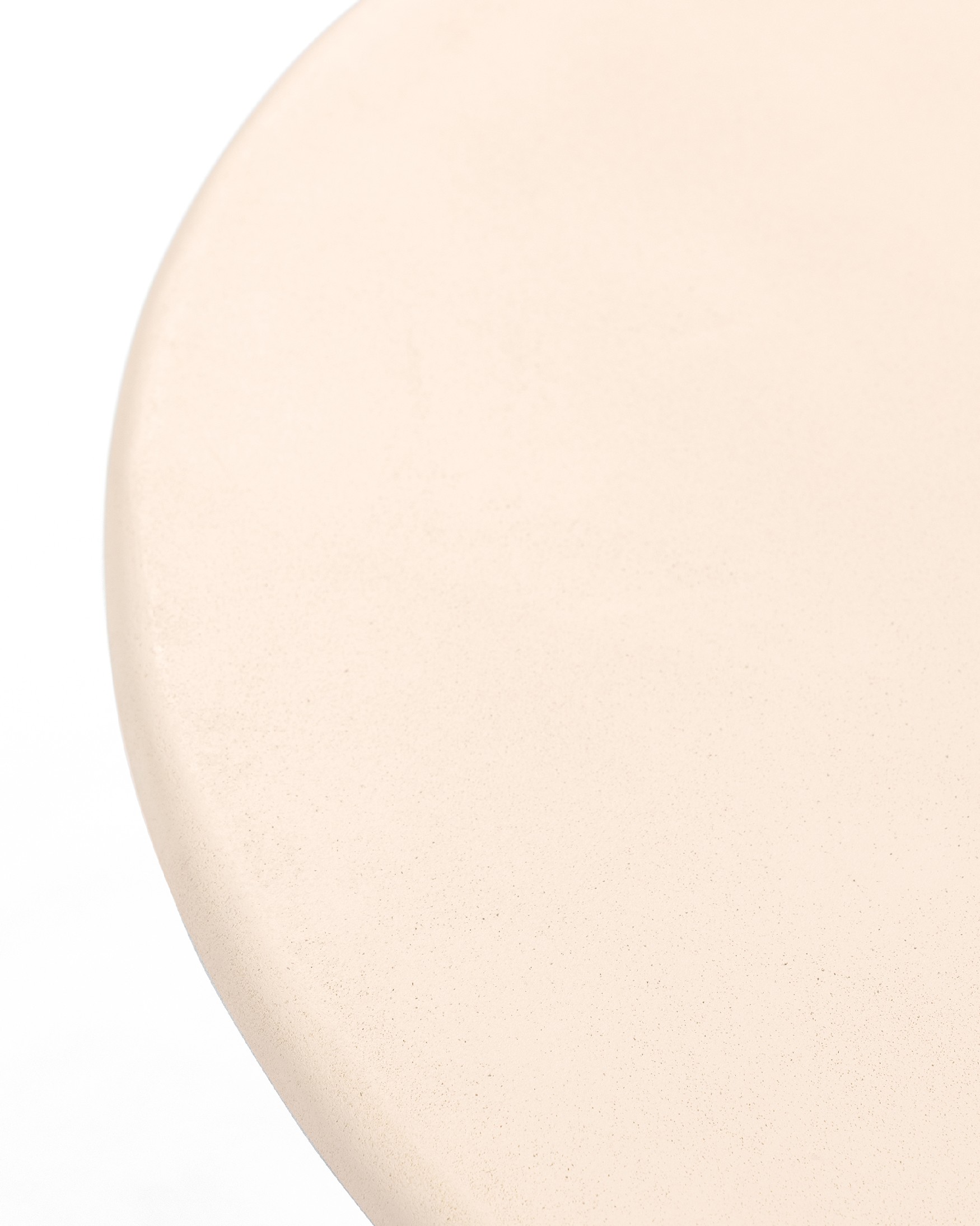Gaia round side table made of MDF with a beige micro-cement finish Ø 80 cm