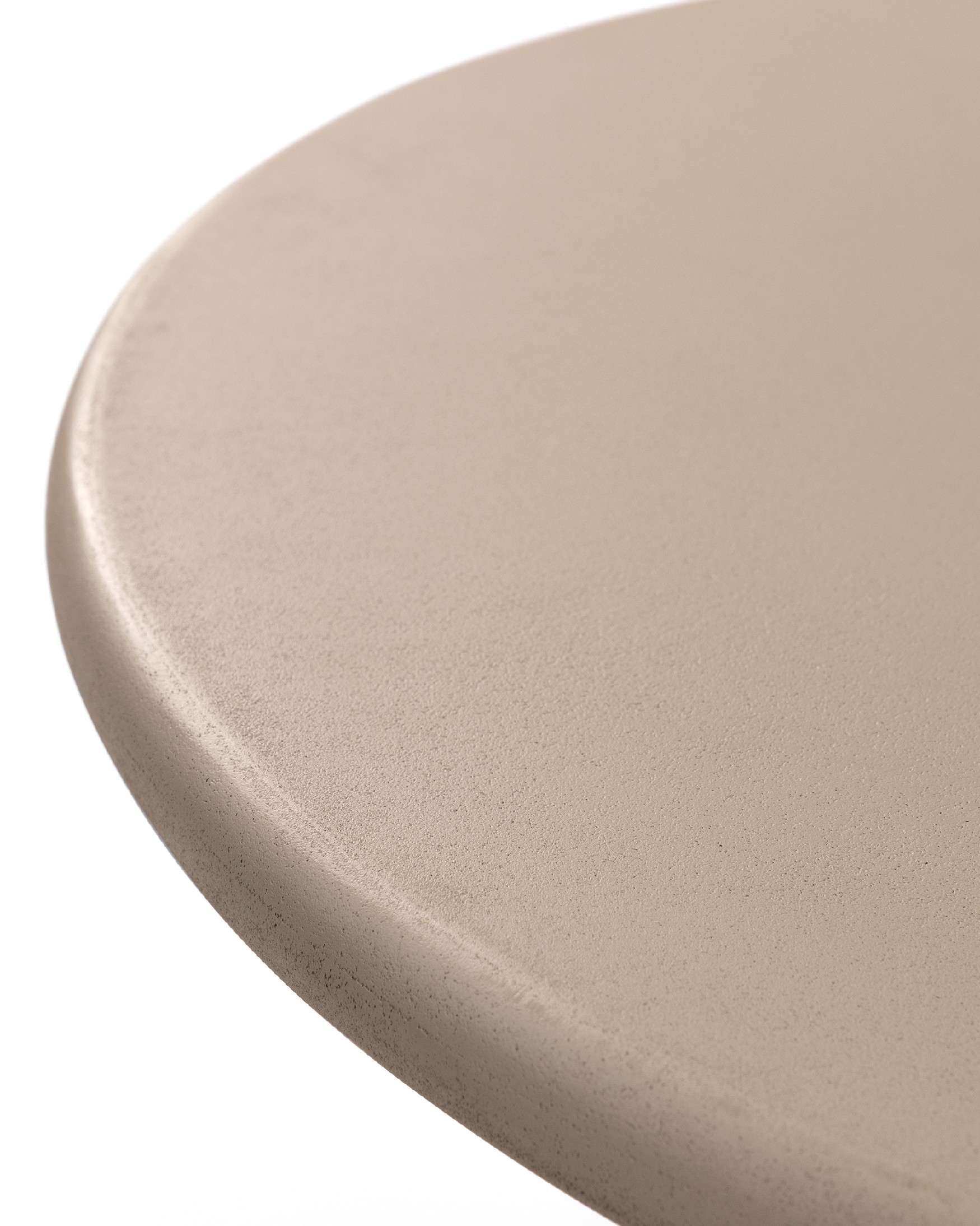 Mesa auxiliar Gaia redonda de MDF con acabado de microcemento moka Ø 60 cm