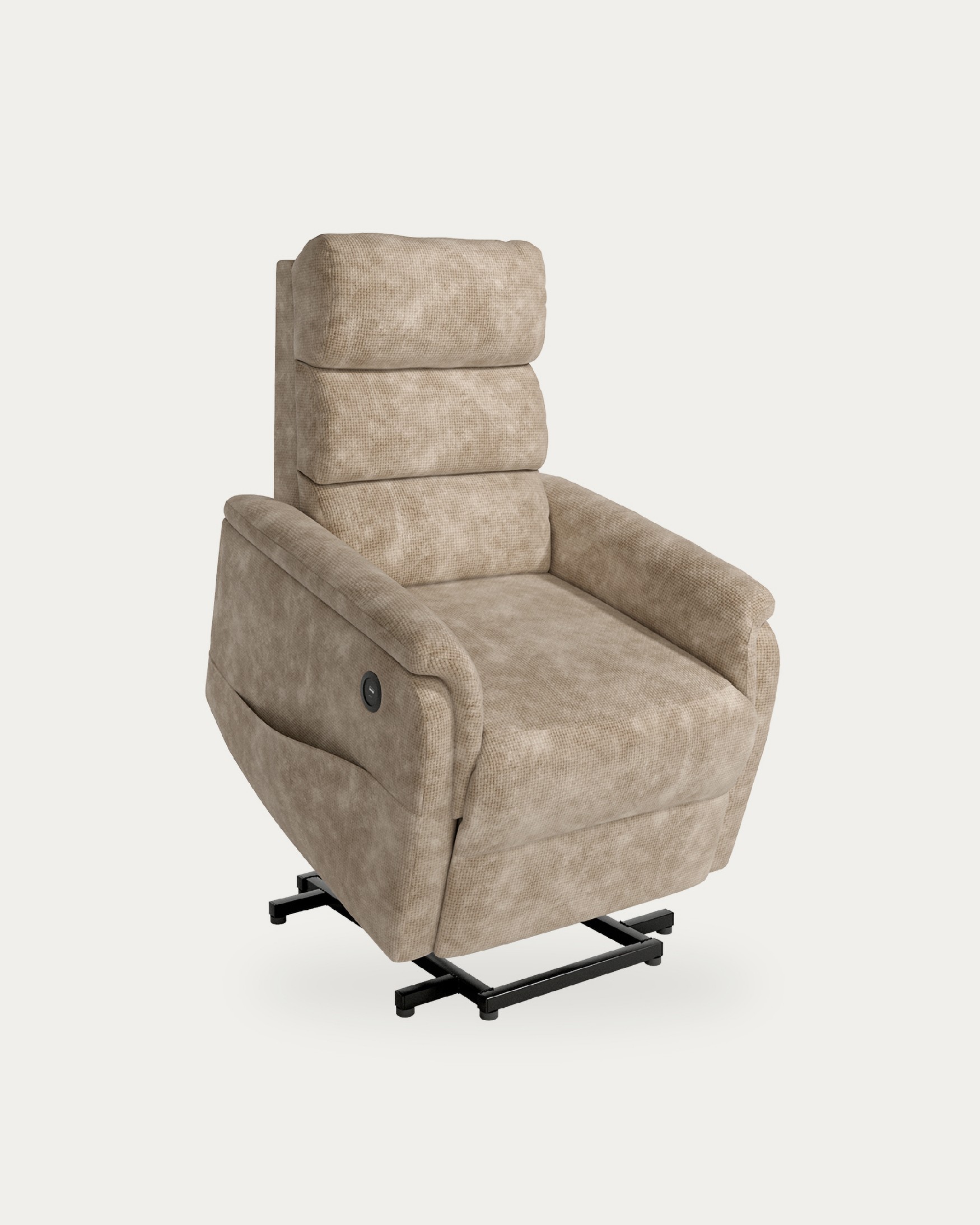 Fauteuil relax électrique Gina avec power lift et revêtement beige