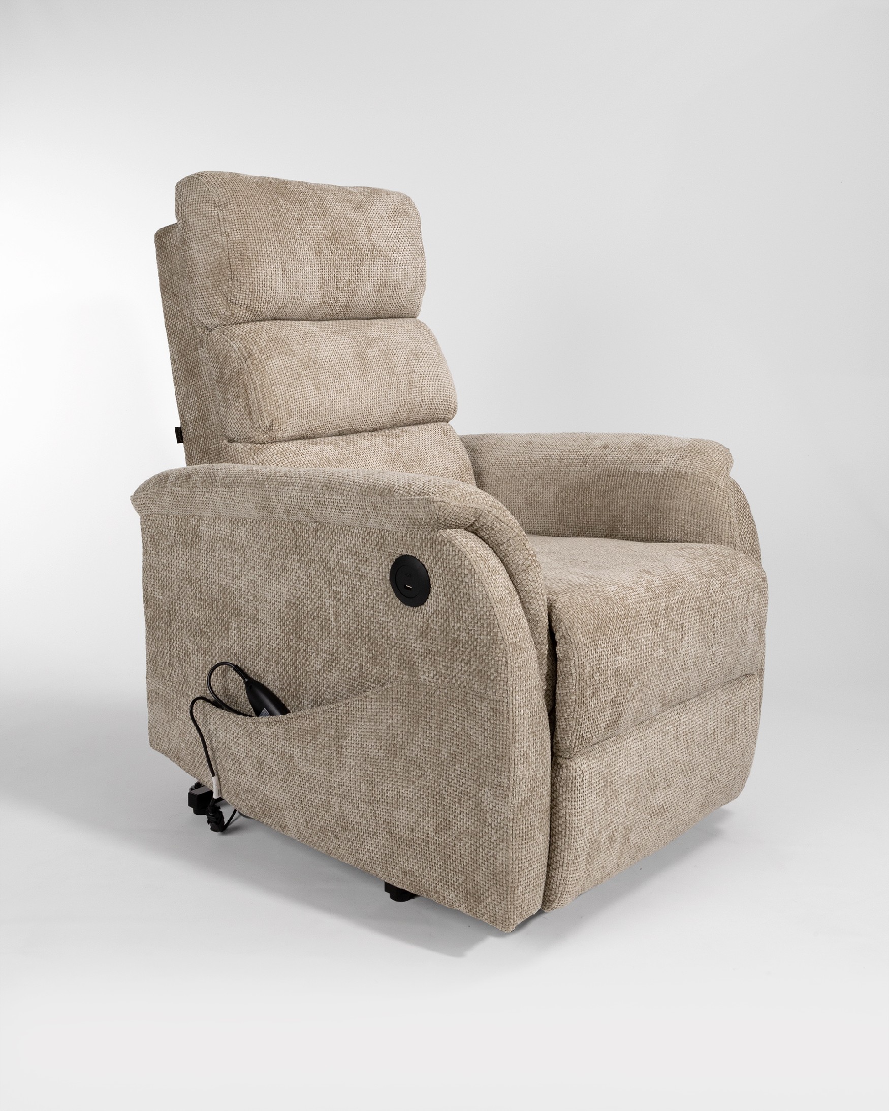 Fauteuil relax électrique Gina avec power lift et revêtement beige