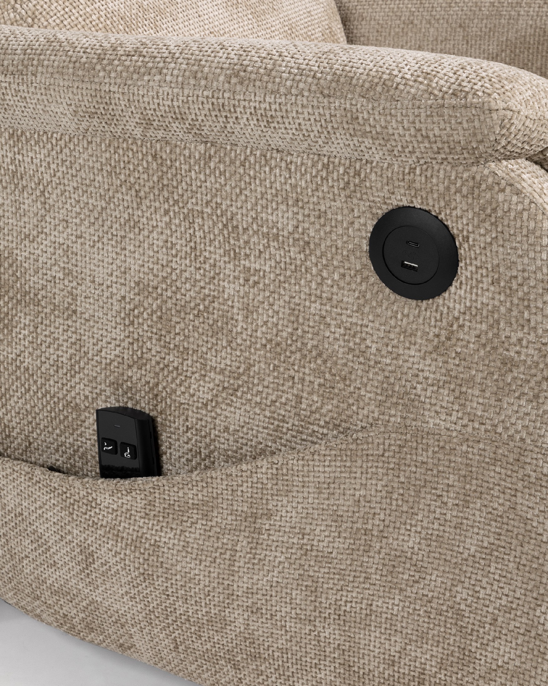Fauteuil relax électrique Gina avec power lift et revêtement beige