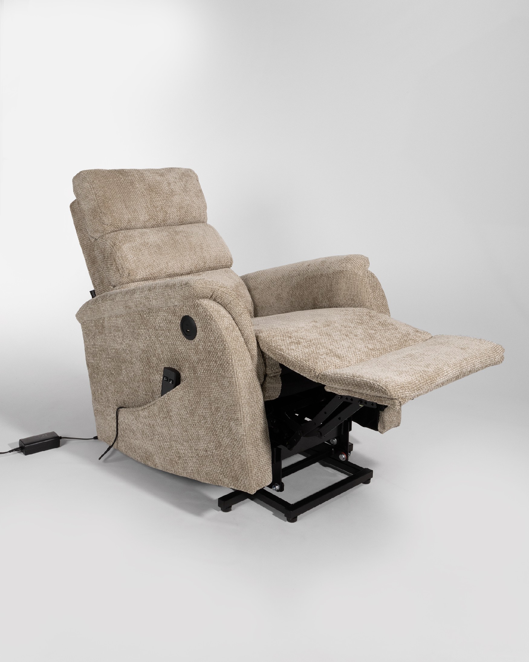 Fauteuil relax électrique Gina avec power lift et revêtement beige