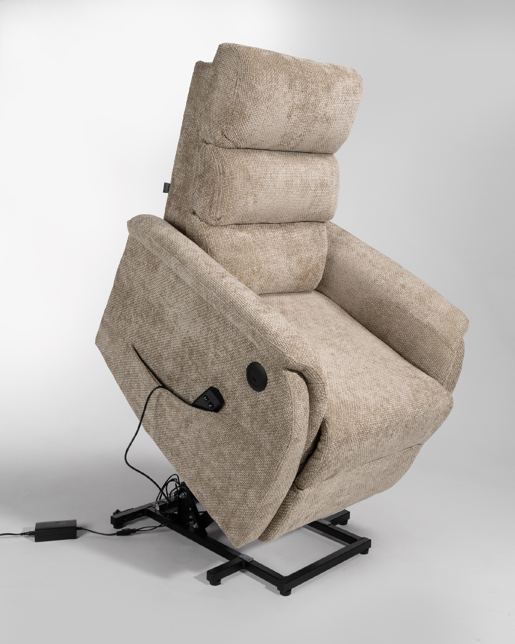 Fauteuil relax électrique Gina avec power lift et revêtement beige