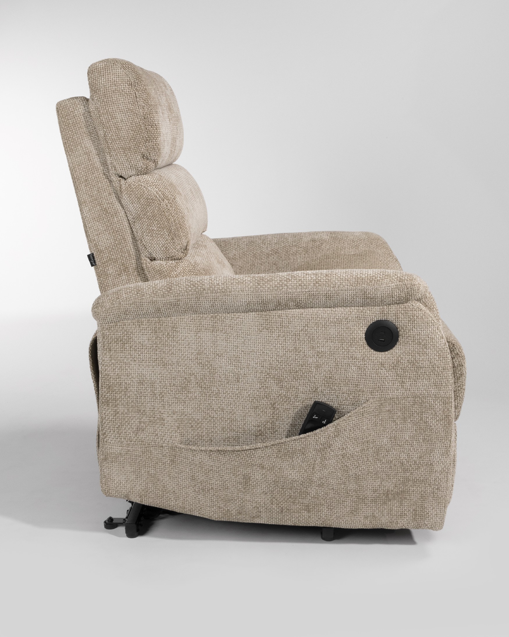 Fauteuil relax électrique Gina avec power lift et revêtement beige