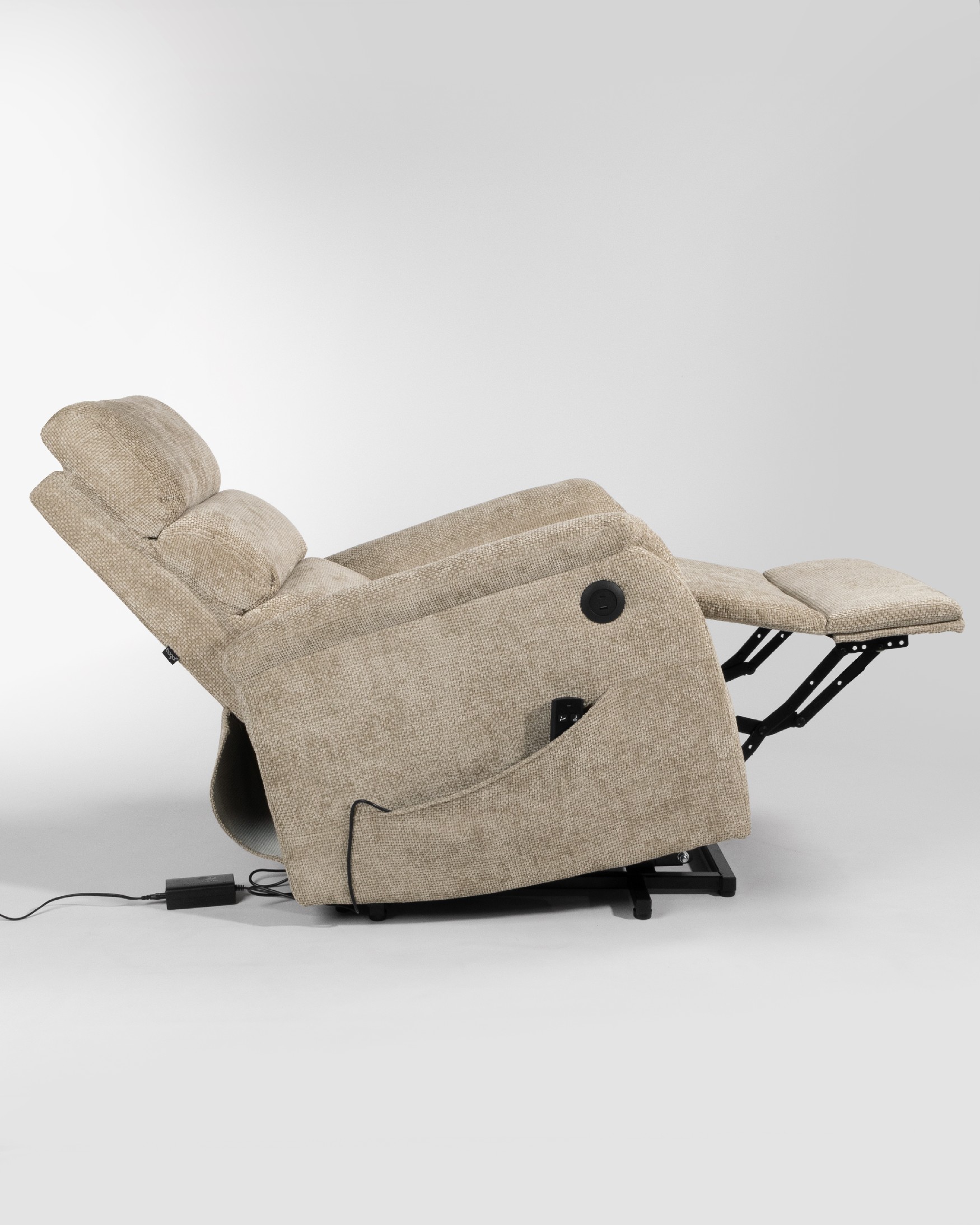 Fauteuil relax électrique Gina avec power lift et revêtement beige