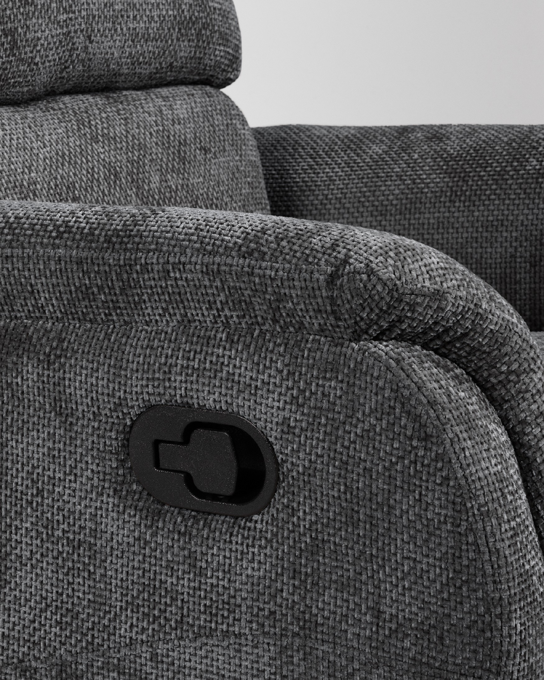 Fauteuil relax manuel Gina avec revêtement gris