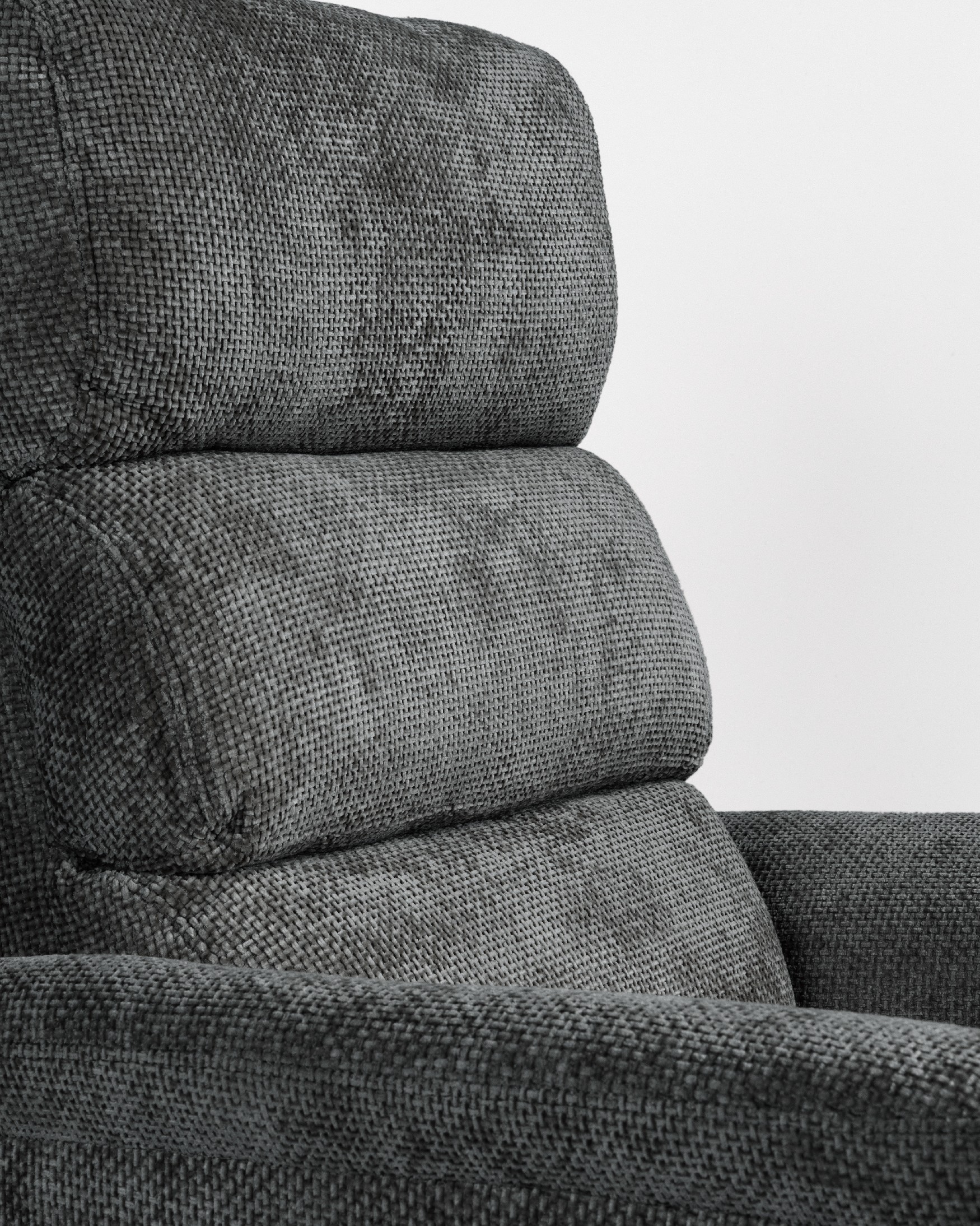 Fauteuil relax manuel Gina avec revêtement gris