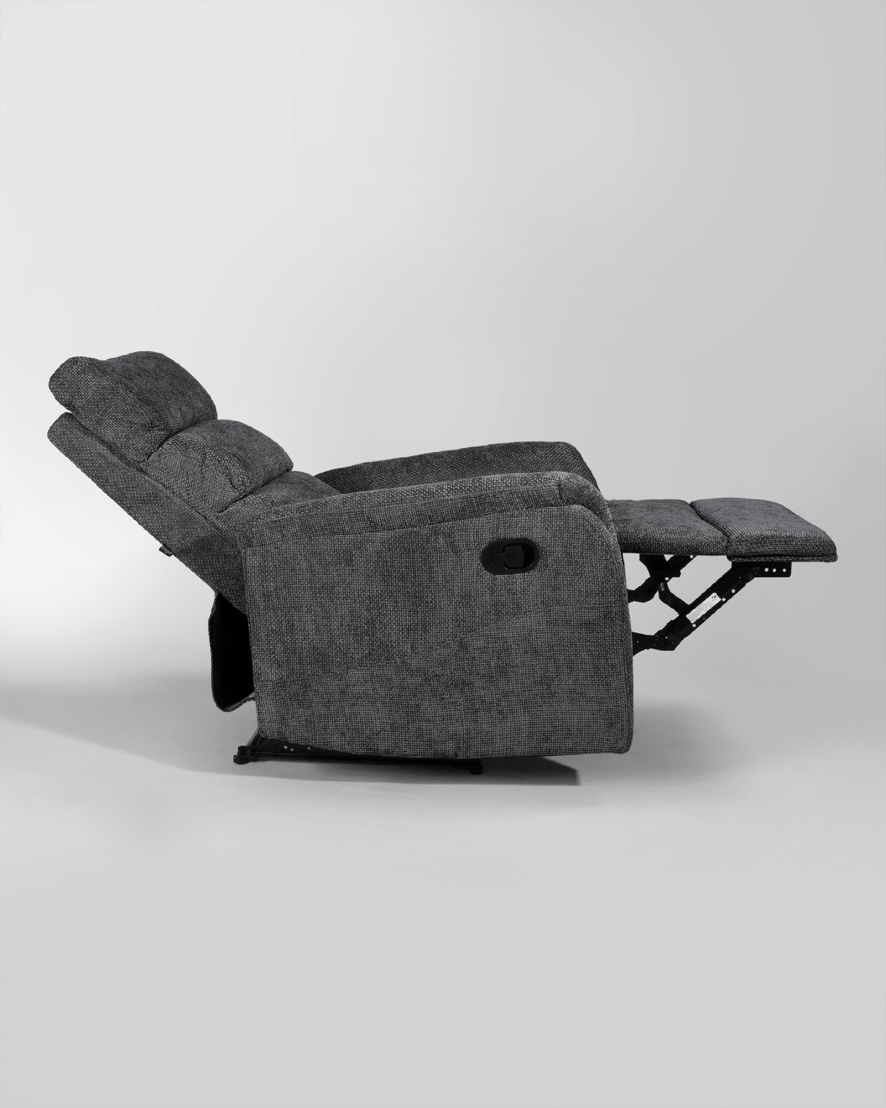 Fauteuil relax manuel Gina avec revêtement gris