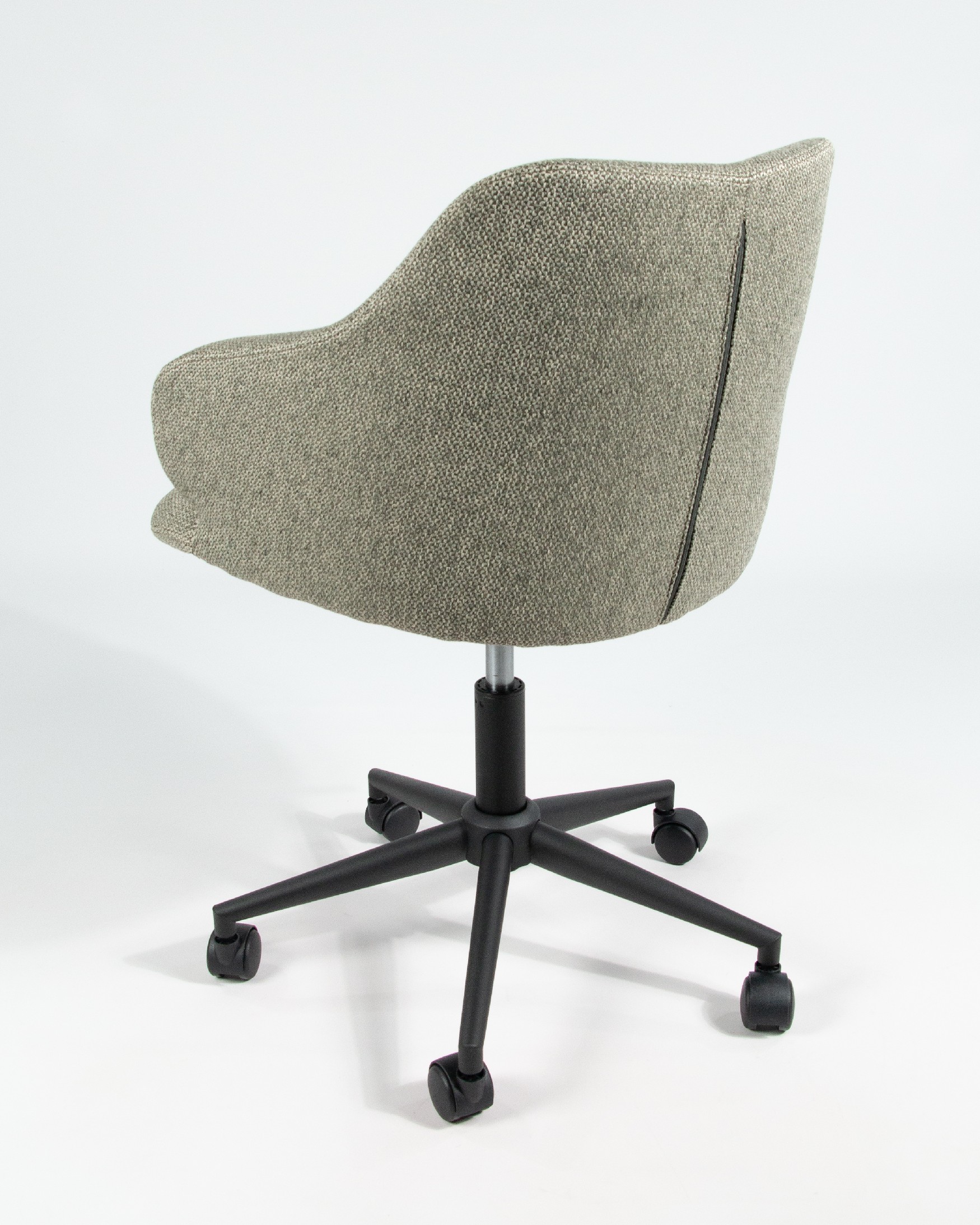 Glasgow chair with green upholstery and black metal legs