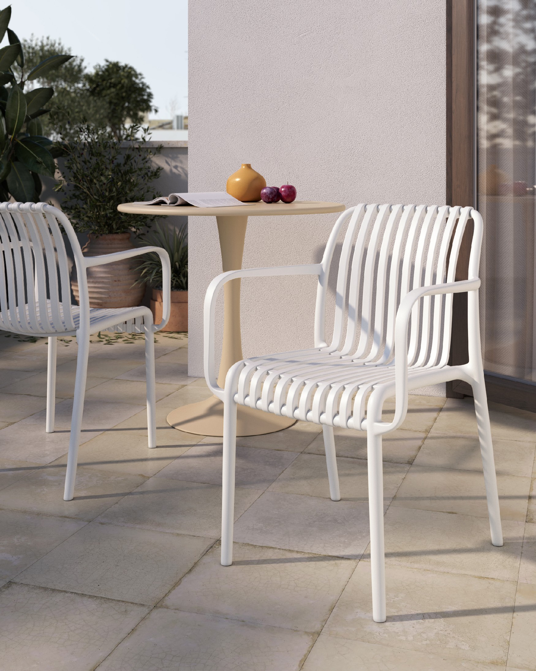white polypropylene Habana chair