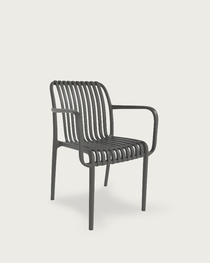 Chaise Habana en polypropylène graphite