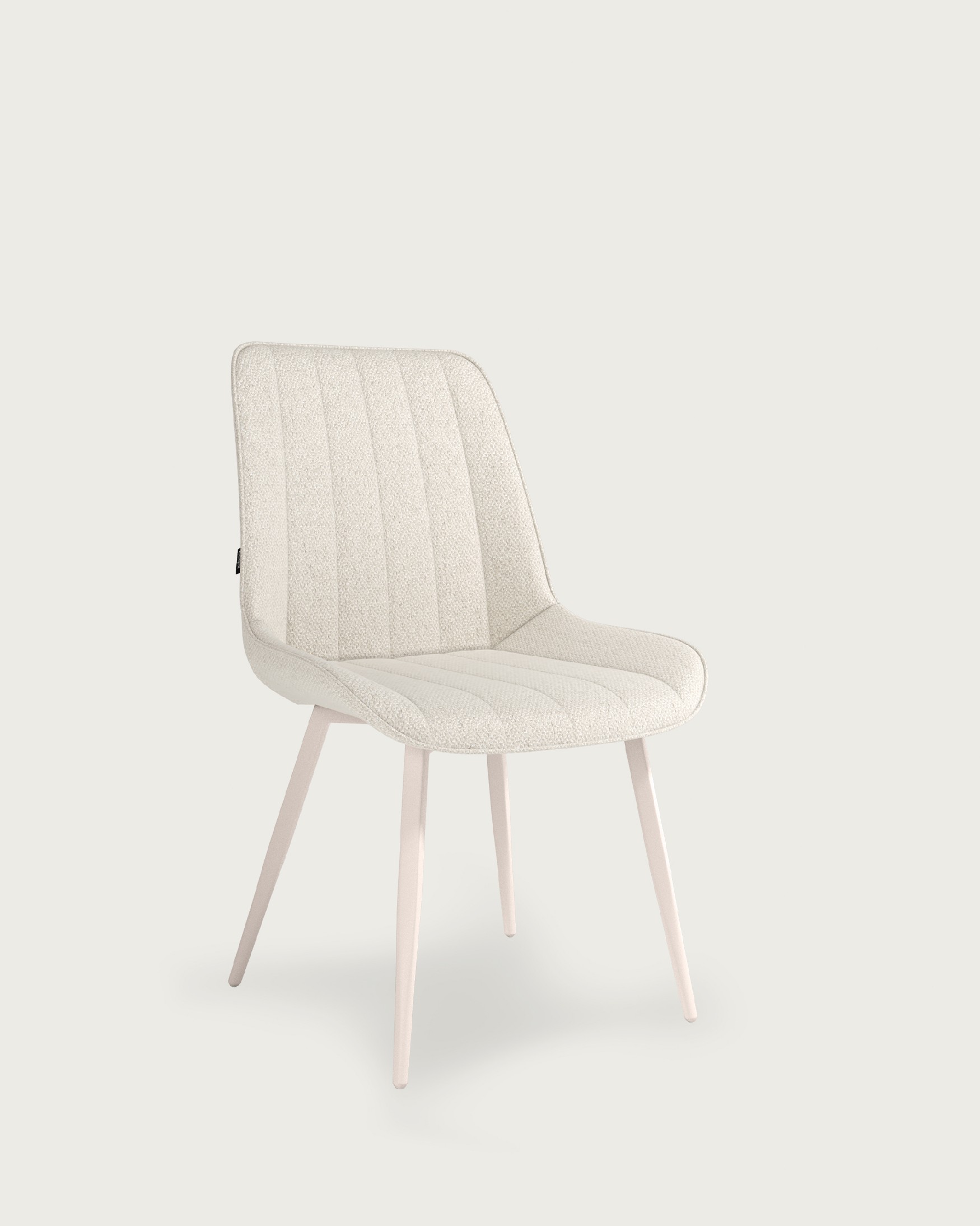 Helsinki chair with mother-of-pearl upholstery and ivory metal legs