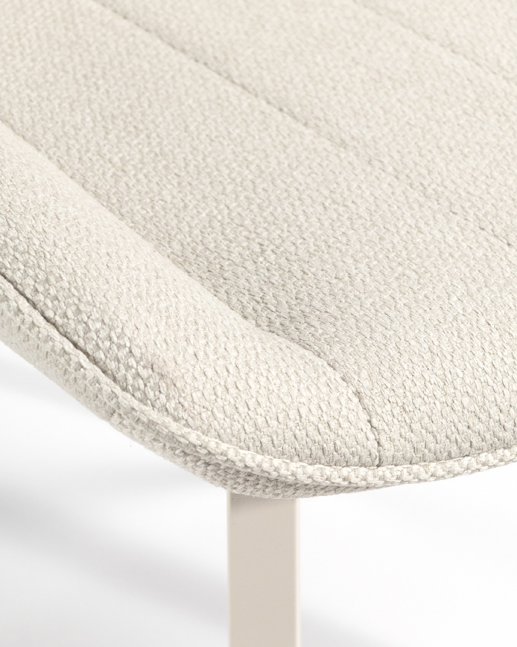 Helsinki chair with mother-of-pearl upholstery and ivory metal legs