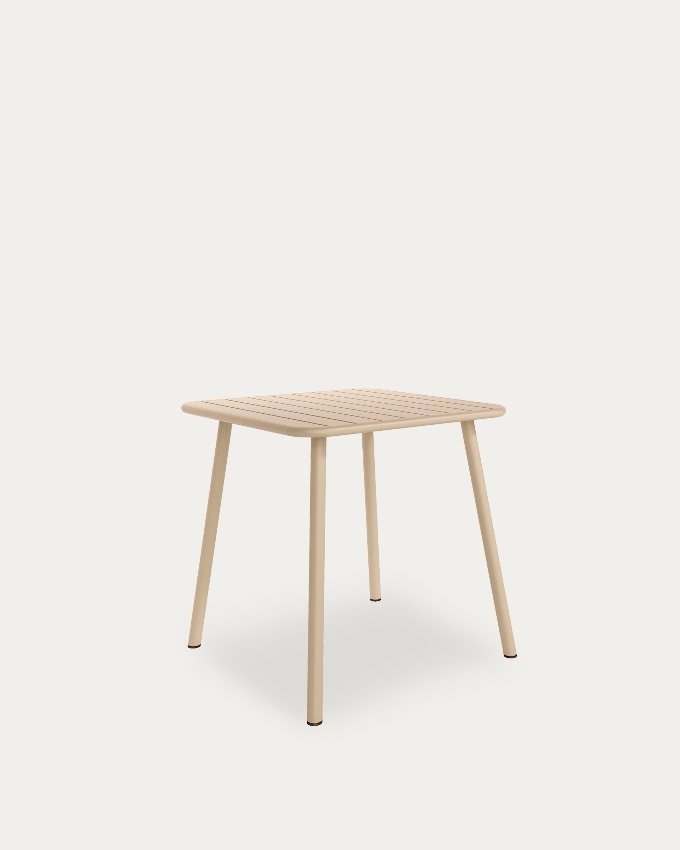 Honolulu outdoor table metal sand color 70 x 70 cm