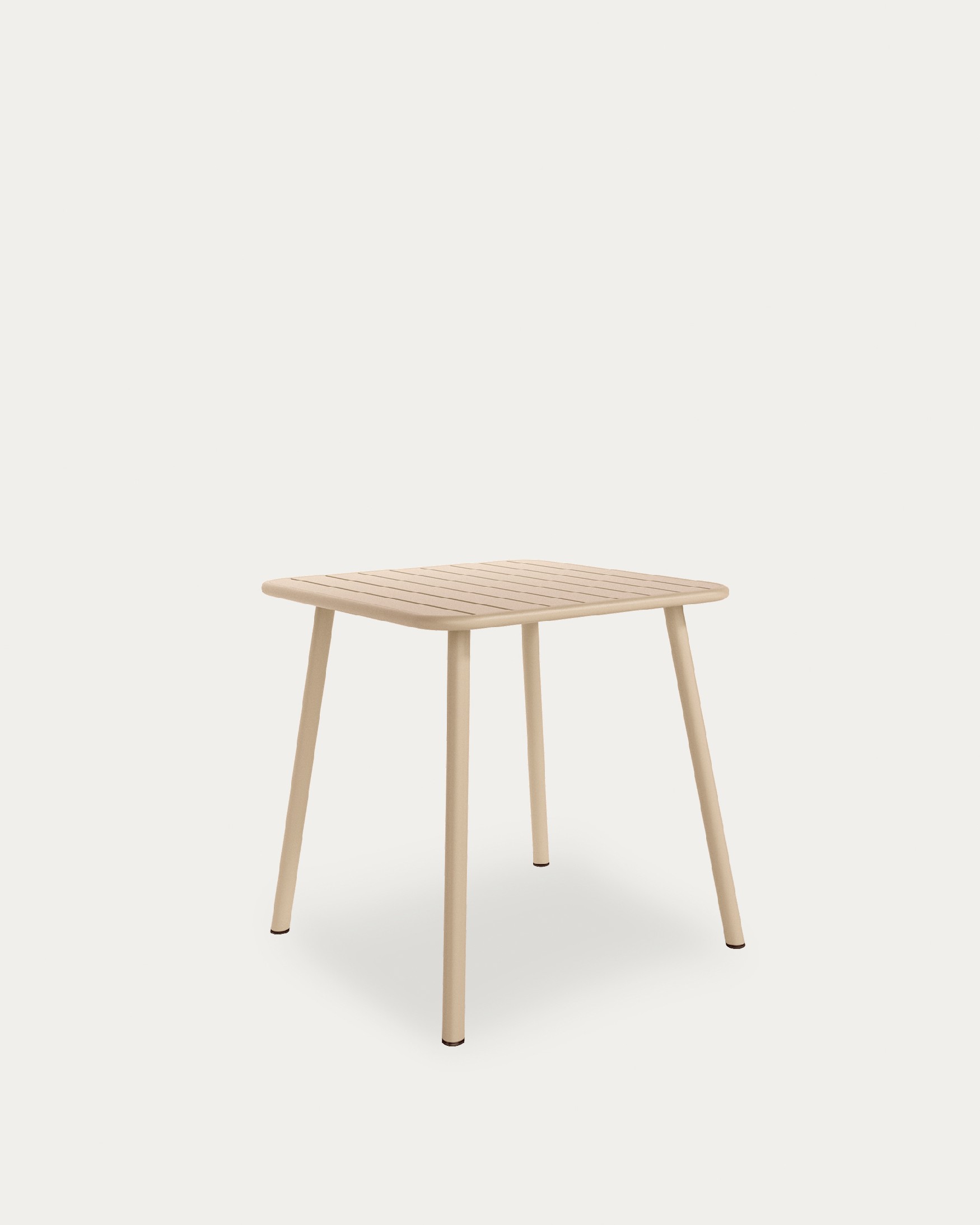 Table Honolulu d'extérieur en métal couleur sable 70 x 70 cm