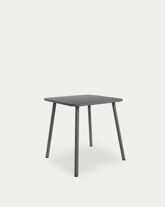 Honolulu outdoor table, graphite metal color, 70 x 70 cm