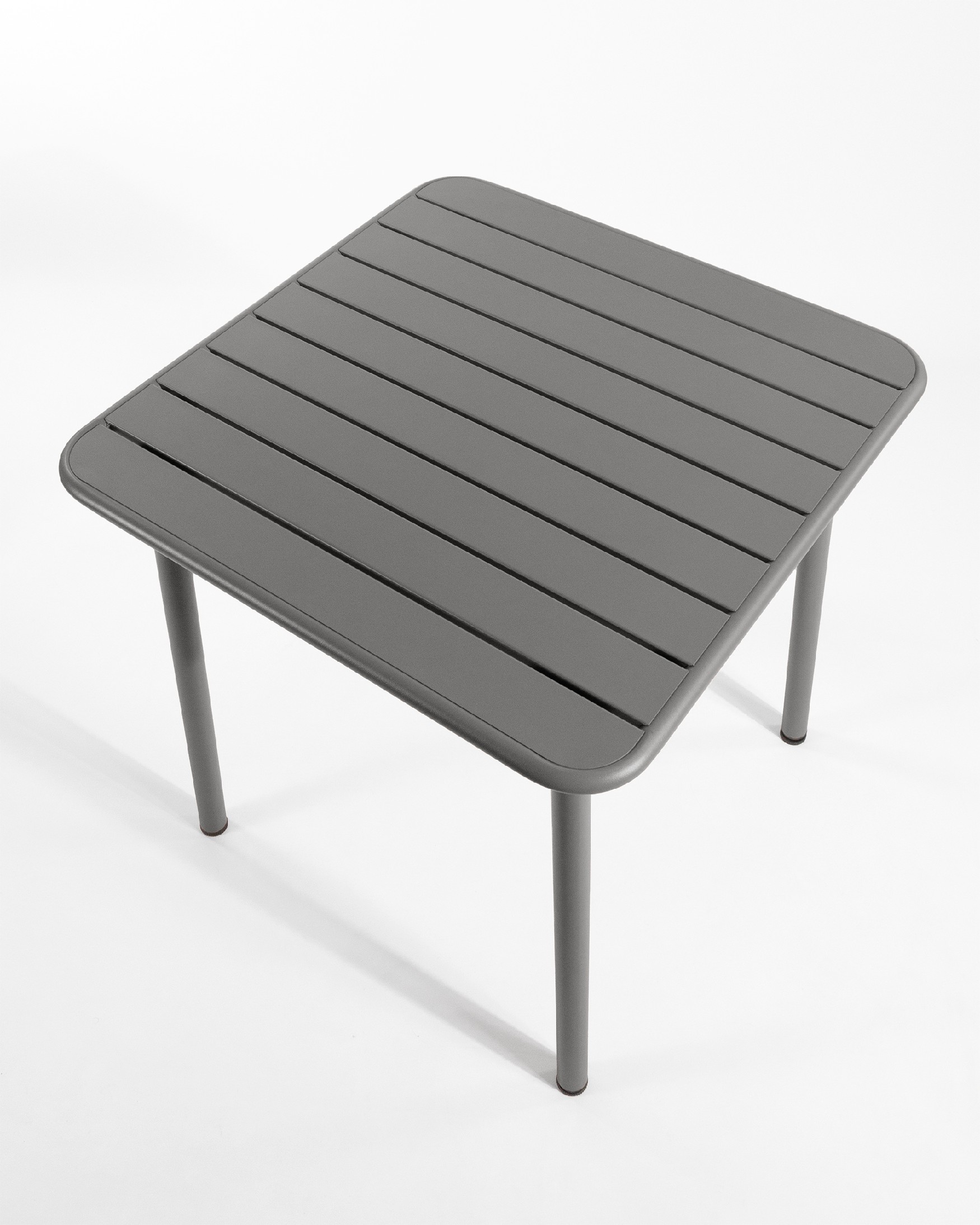 Mesa Honolulu de exterior metal color grafito 70 x 70 cm