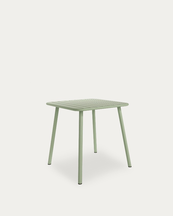 Honolulu outdoor table metal chalk green 70 x 70 cm