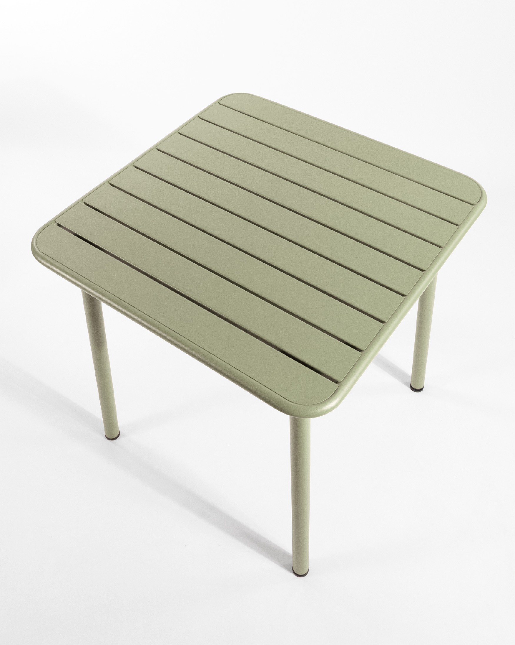 Honolulu outdoor table metal chalk green 70 x 70 cm