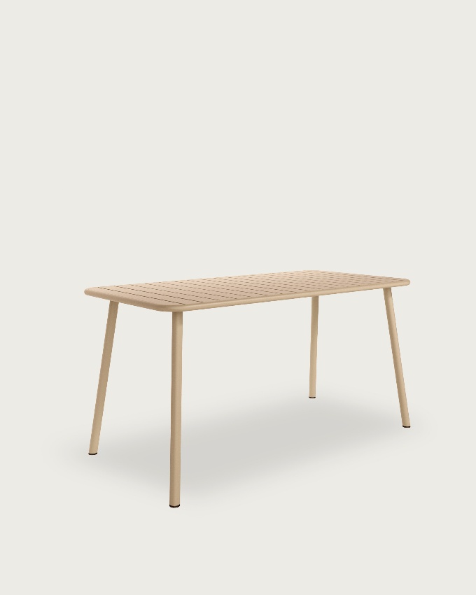 Honolulu outdoor metal table sand color 140 x 70 cm