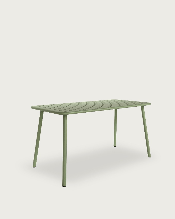 Honolulu outdoor table metal chalk green 140 x 70 cm