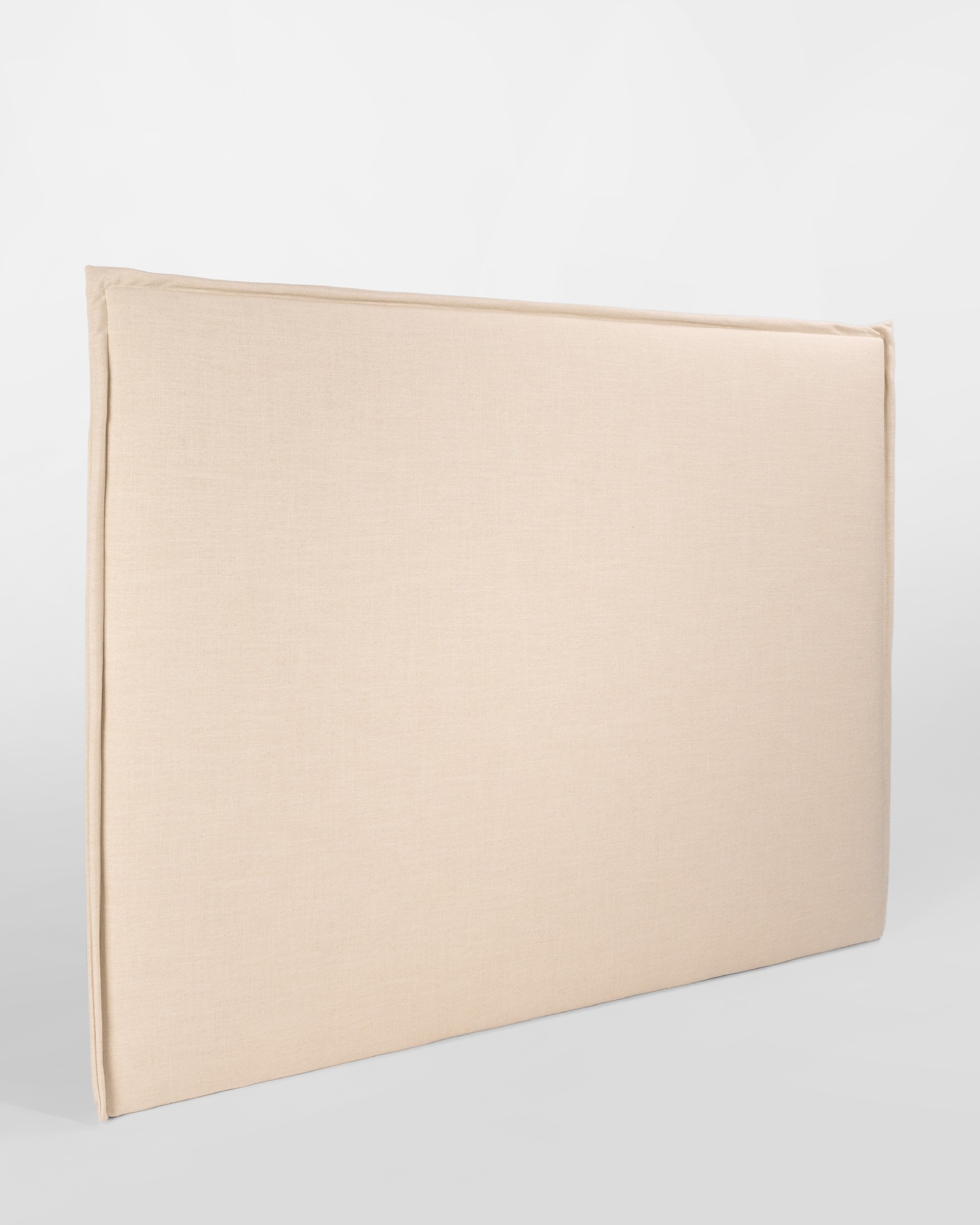 Cabecero con solapa Iki 108 x 120 cm, tapizado crema 100% lino