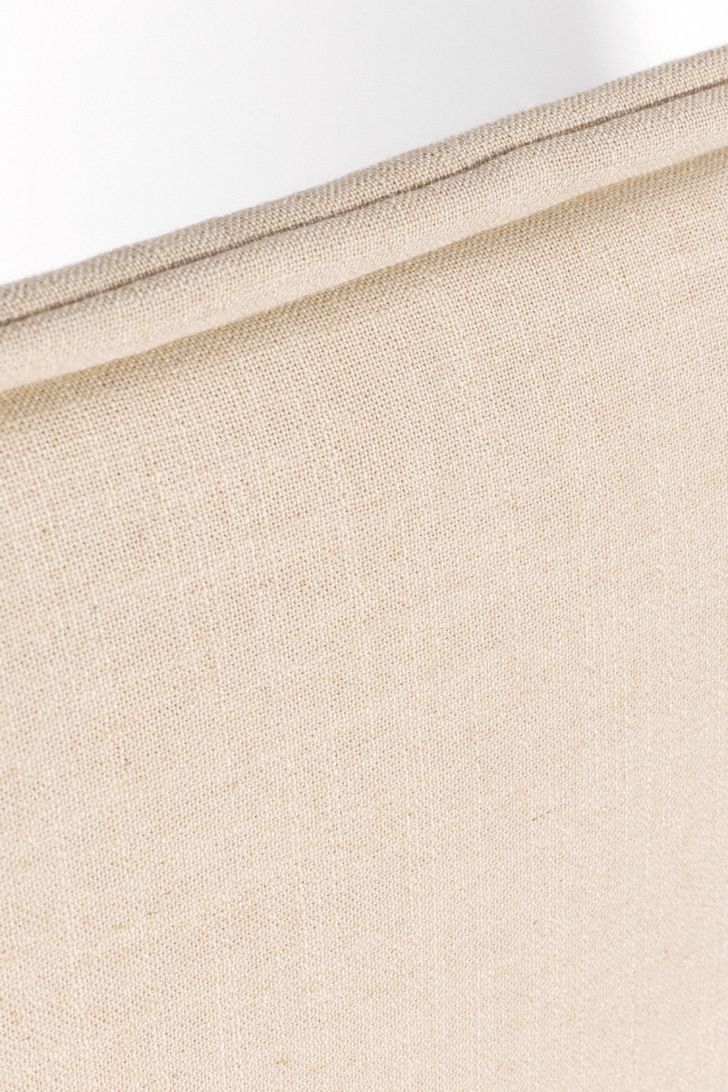 Cabecero con solapa Iki 108 x 120 cm, tapizado crema 100% lino