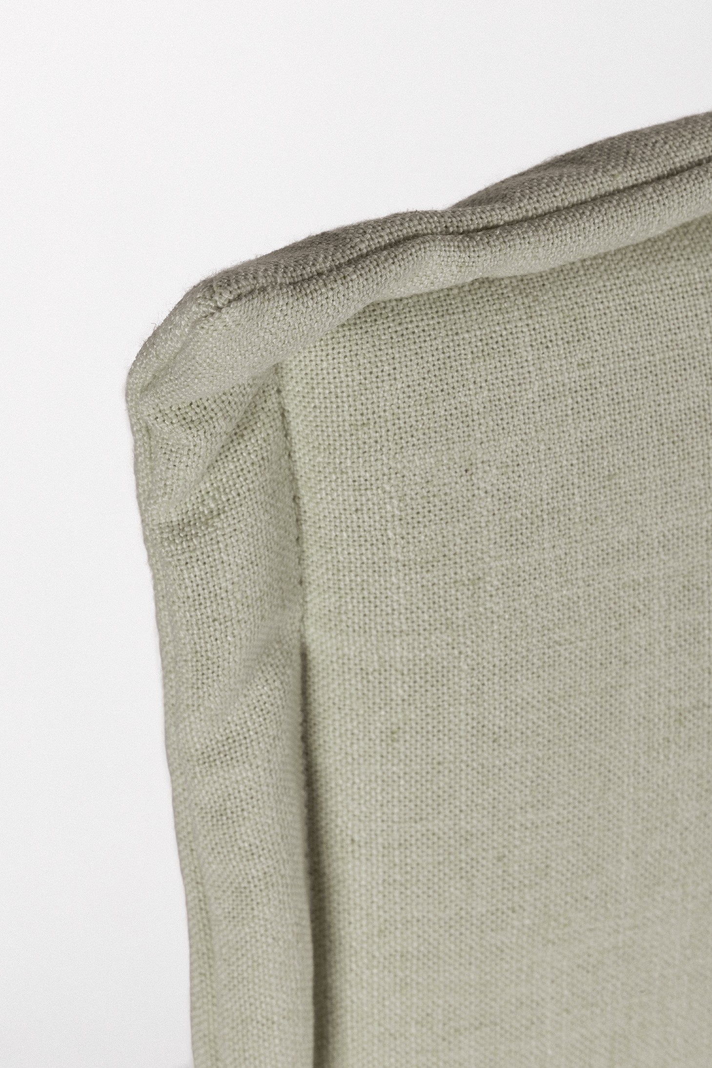 Headboard with flap Iki 108 x 120 cm, upholstered eucalyptus 100% linen
