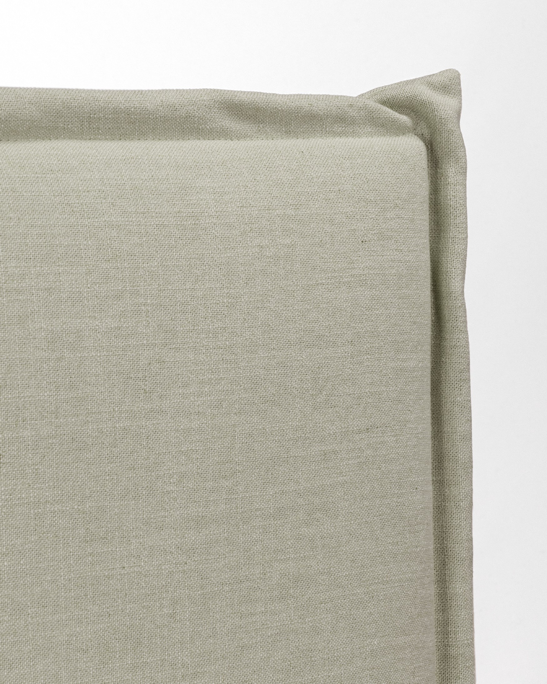 Headboard with flap Iki 108 x 120 cm, upholstered eucalyptus 100% linen