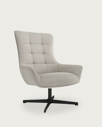 Pearl upholstery - Black metal legs
