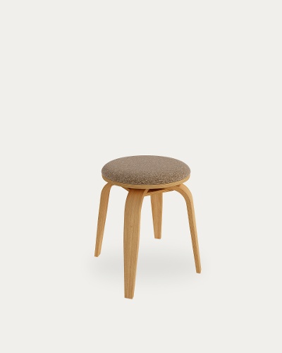 Tapizado Marrón - Patas madera