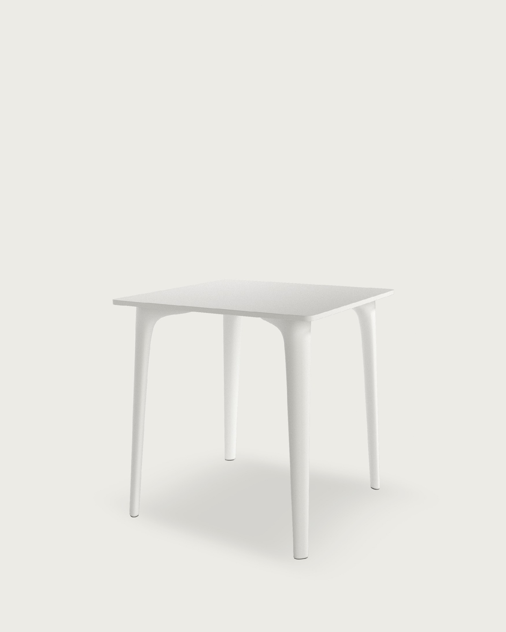 White polypropylene outdoor table 70 x 70 cm