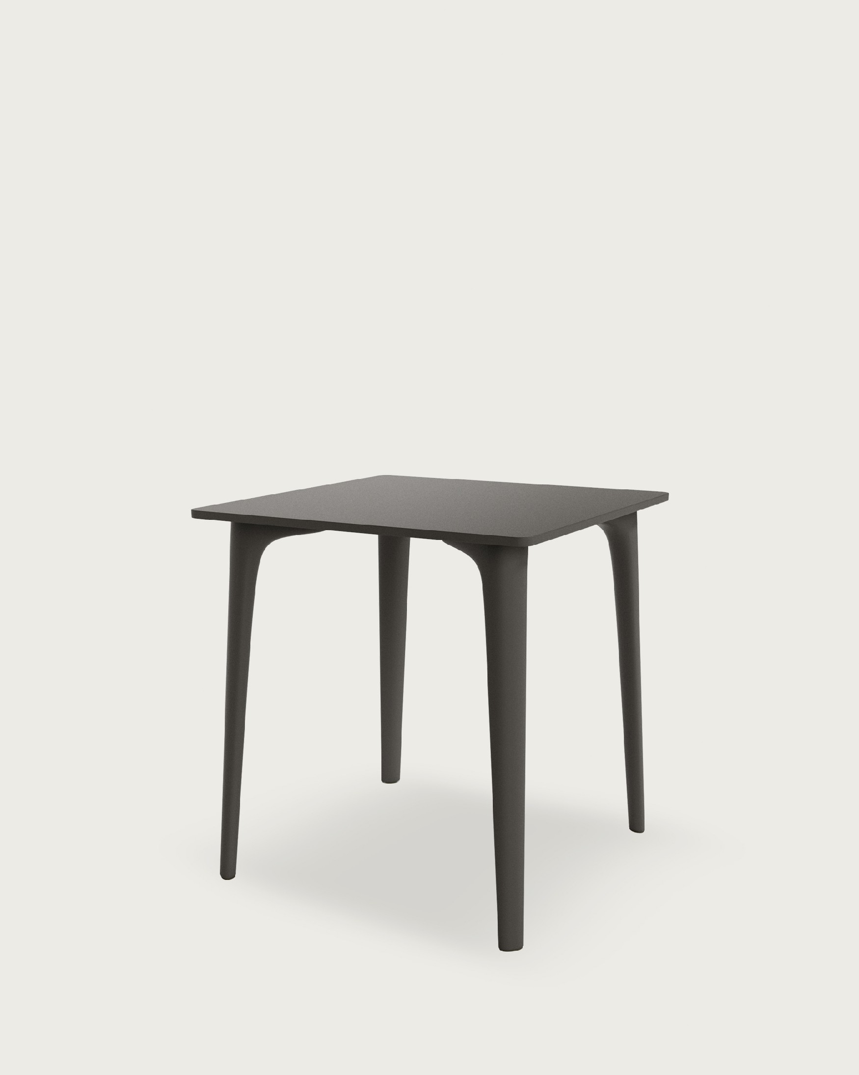 Graphite polypropylene outdoor table 70 x 70 cm