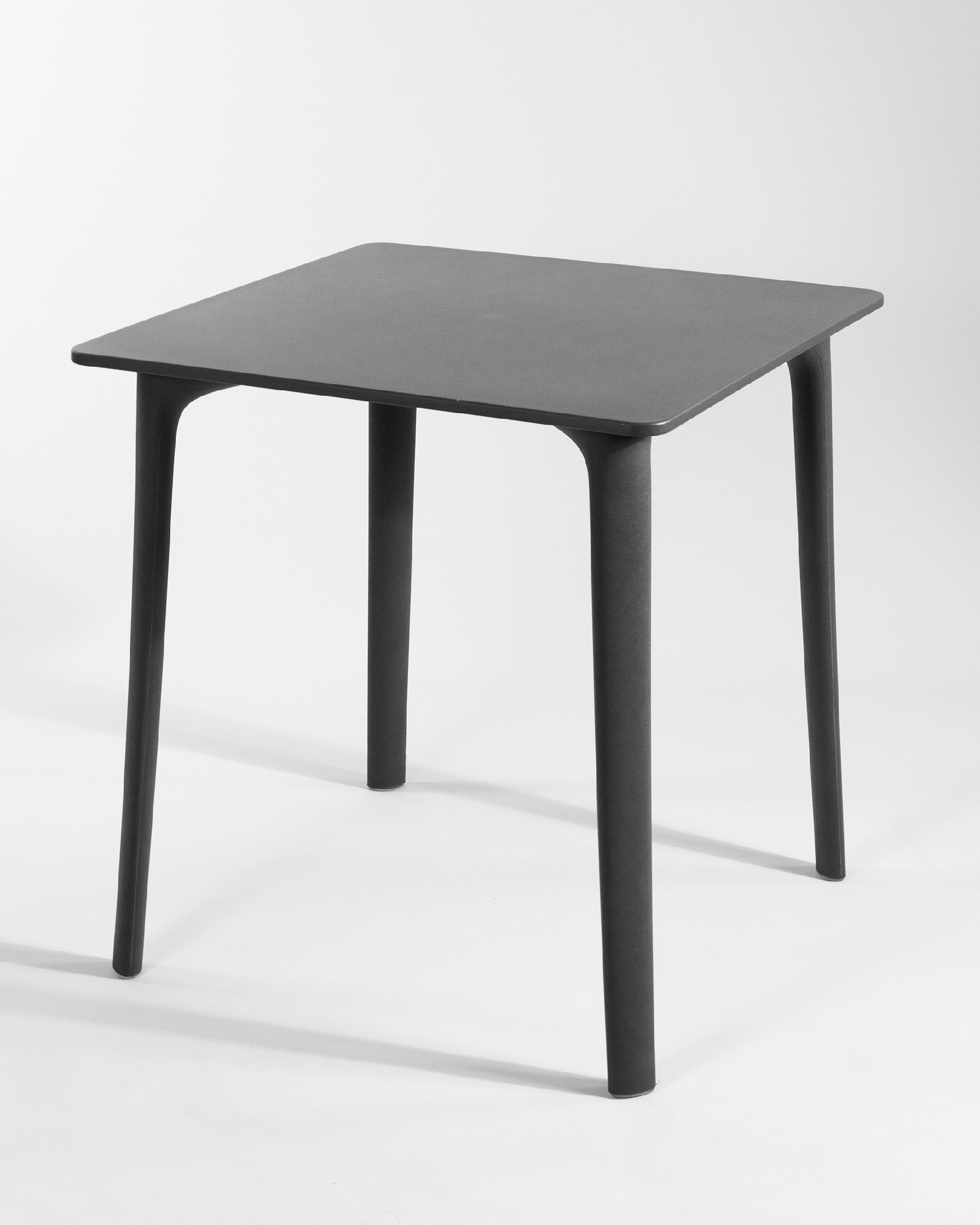 Graphite polypropylene outdoor table 70 x 70 cm