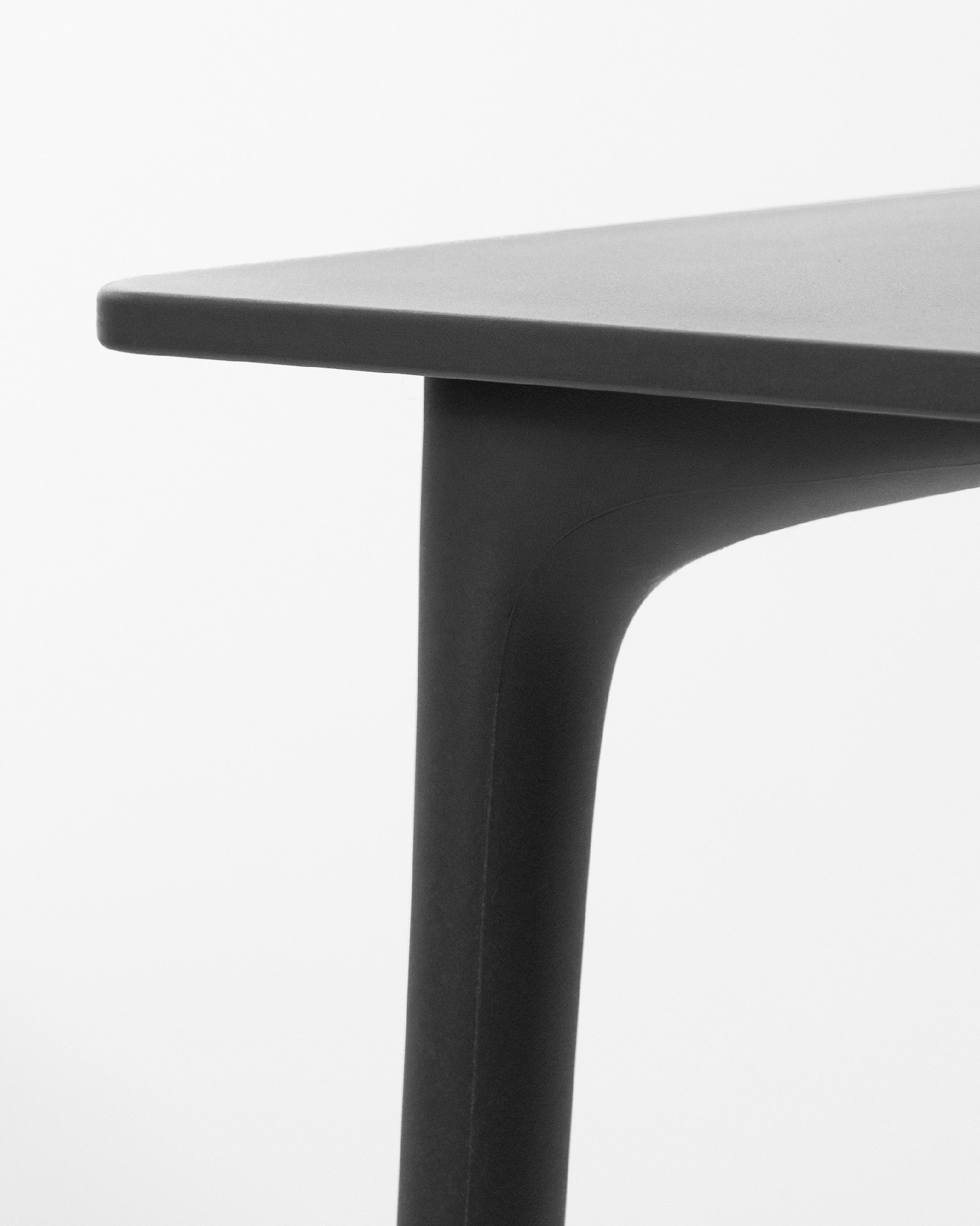 Graphite polypropylene outdoor table 70 x 70 cm