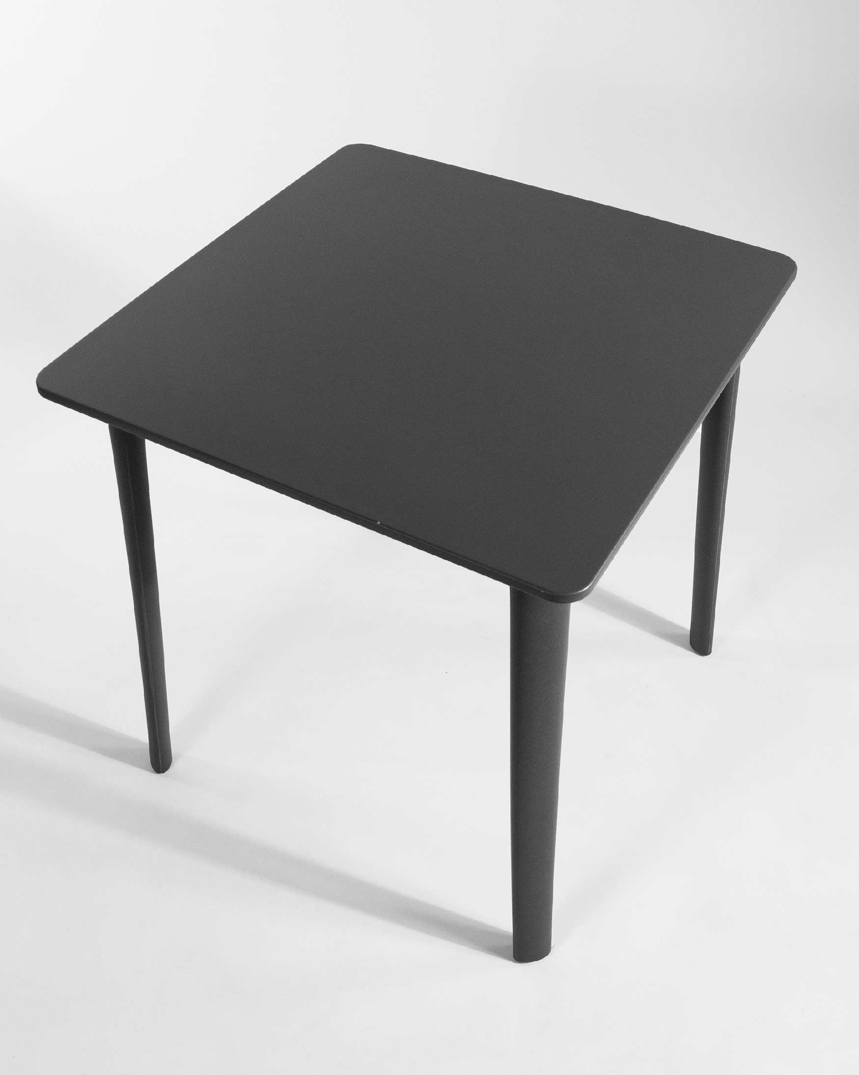 Graphite polypropylene outdoor table 70 x 70 cm