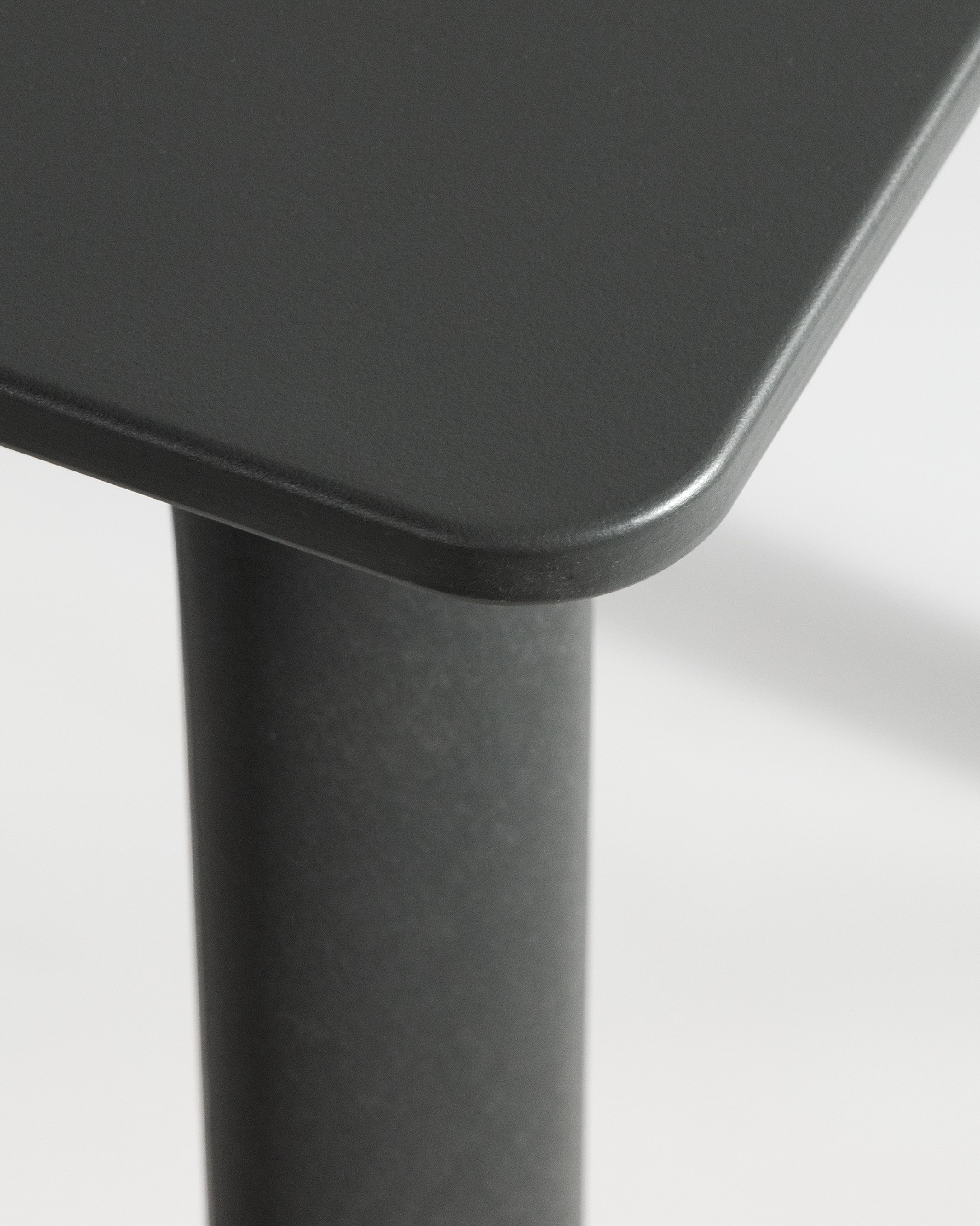 Graphite polypropylene outdoor table 70 x 70 cm