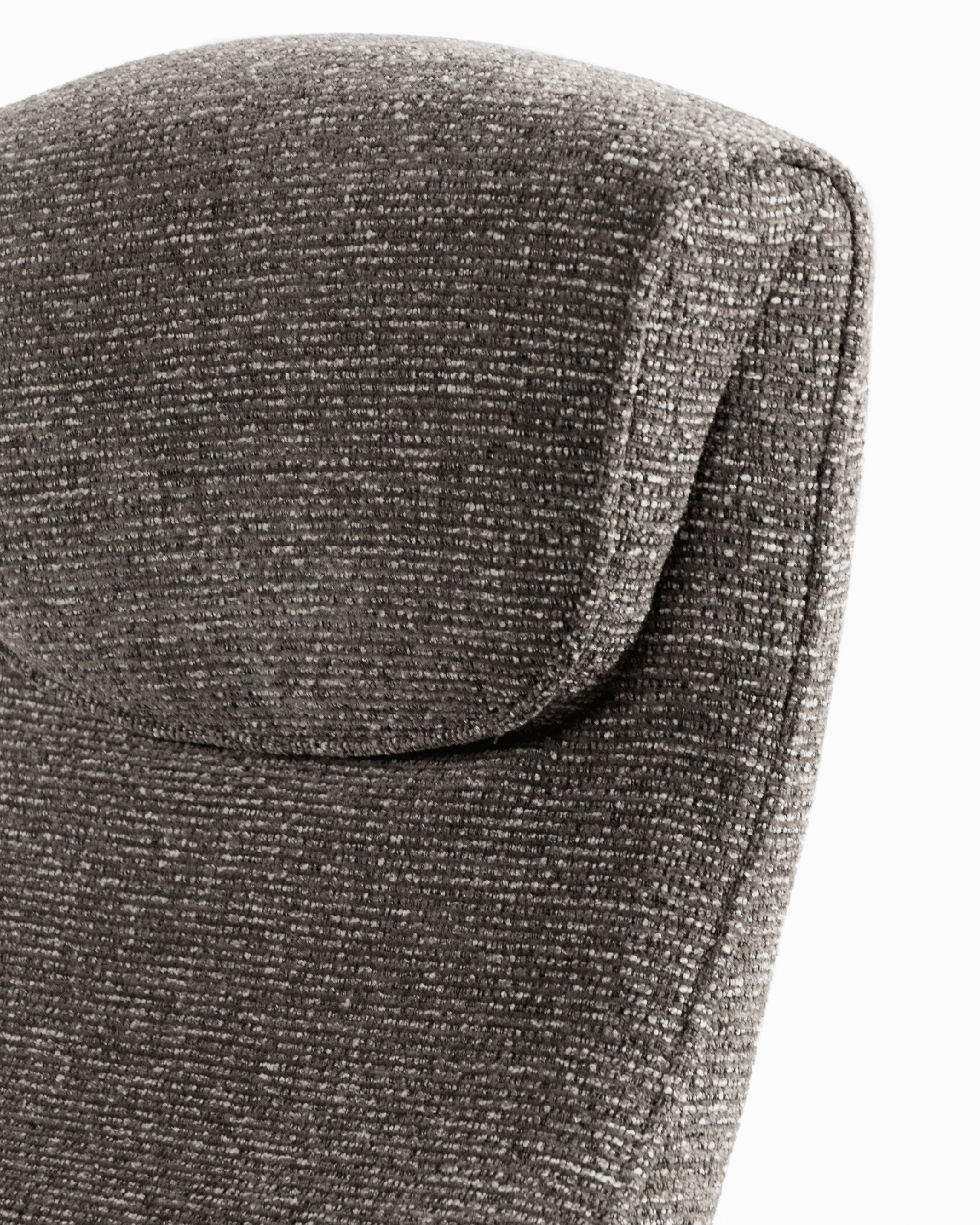 Fauteuil relax électrique pivotant Kiara avec tapisserie anthracite et pied en métal noir. Zéro gravité.
