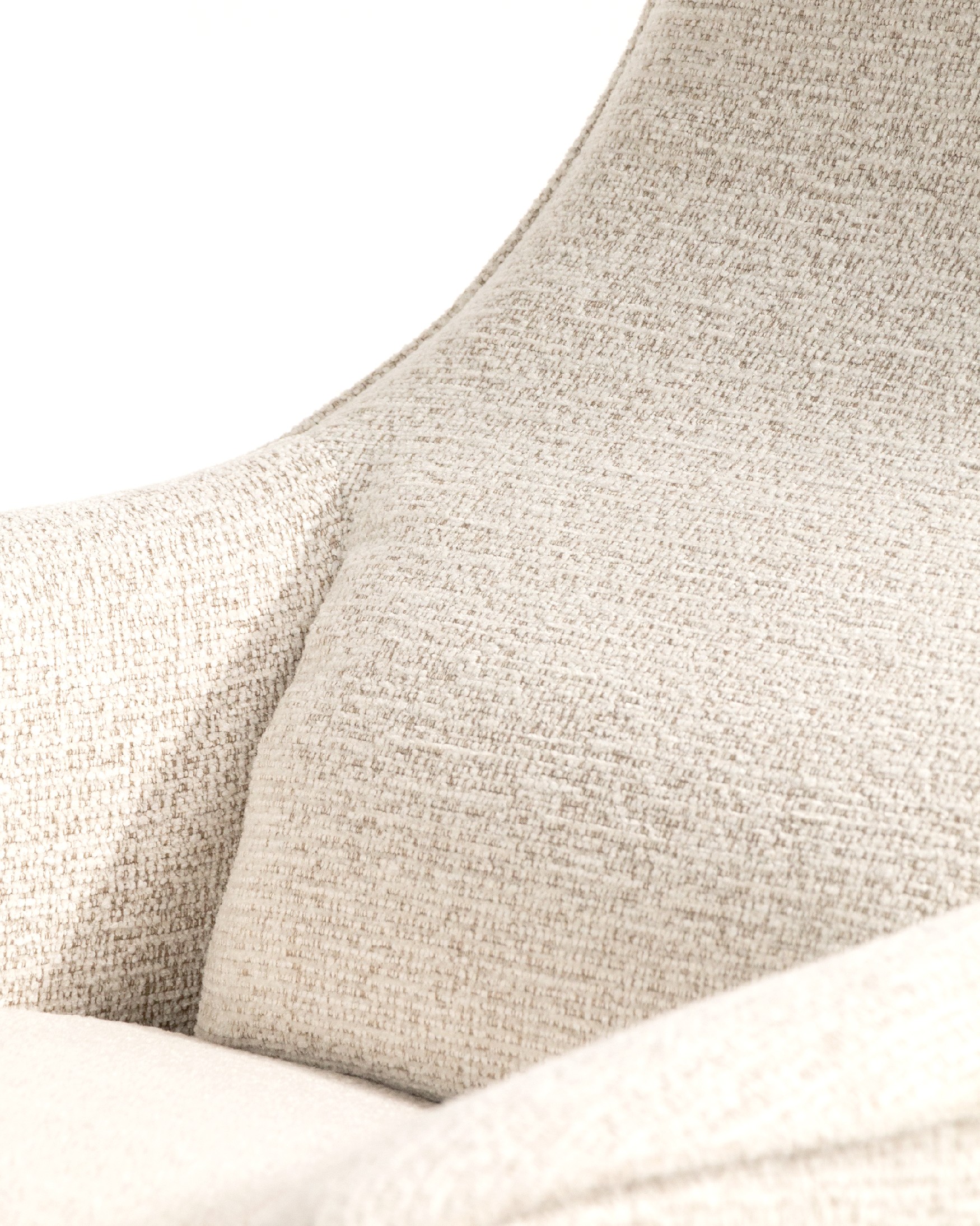 KAren electric swivel relax armchair with pearl upholstery and black metal base. Zero gravity.