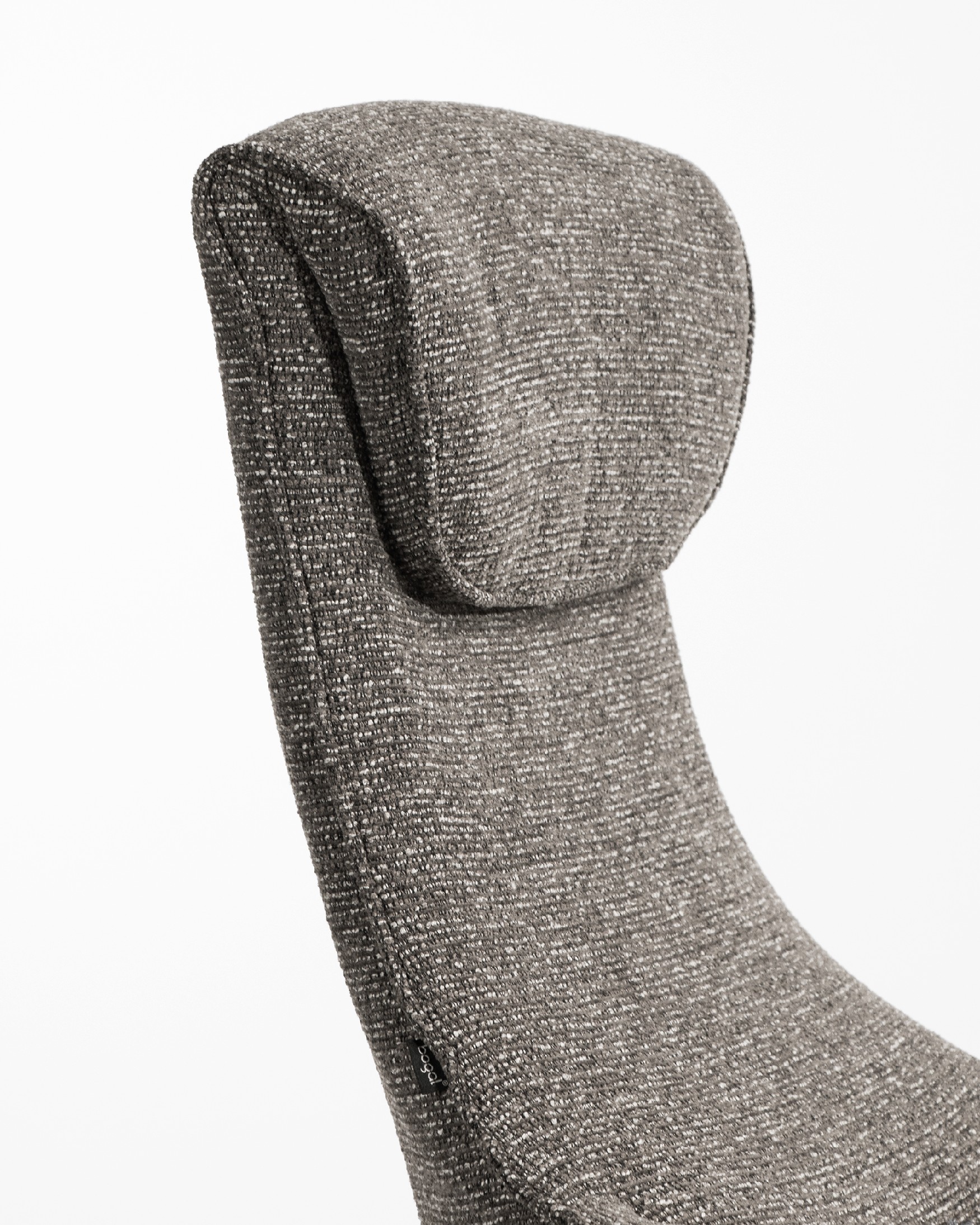 Kiara manual swivel recliner with anthracite upholstery and black metal leg. With ottoman.