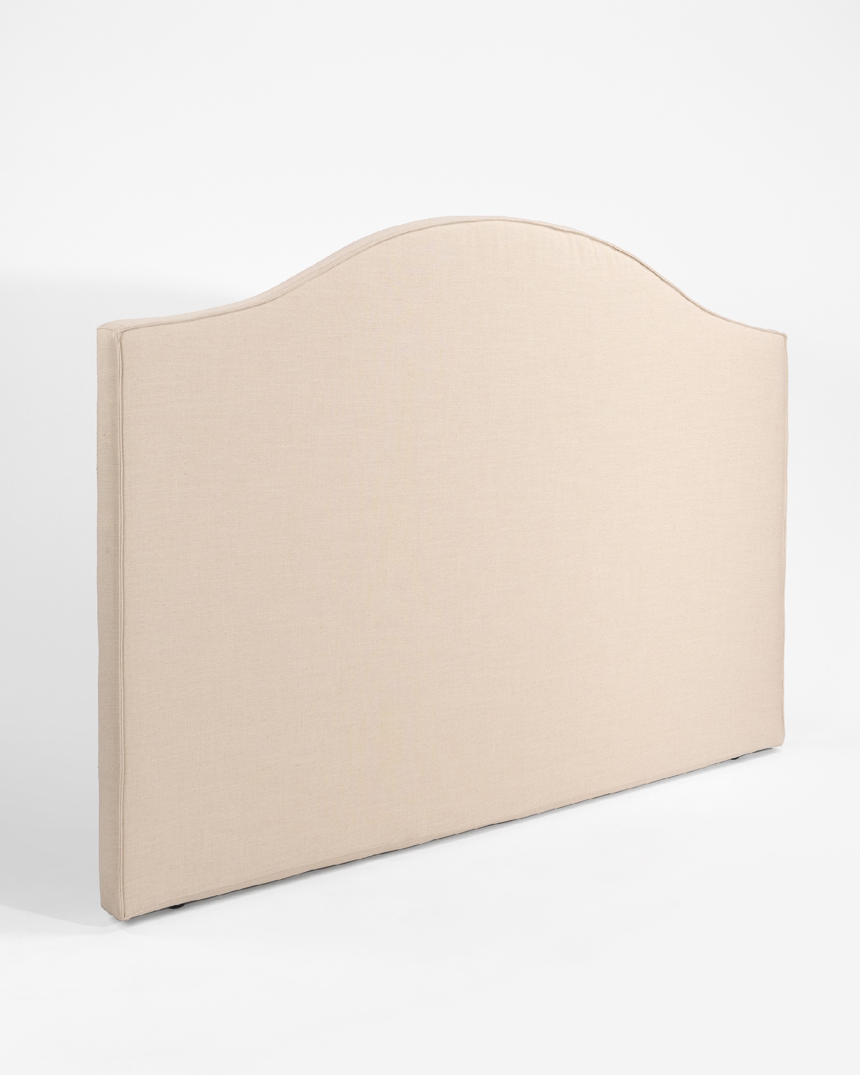Tête de lit rembourrée 100% lin couleur crème Lady de 190 x 120 cm