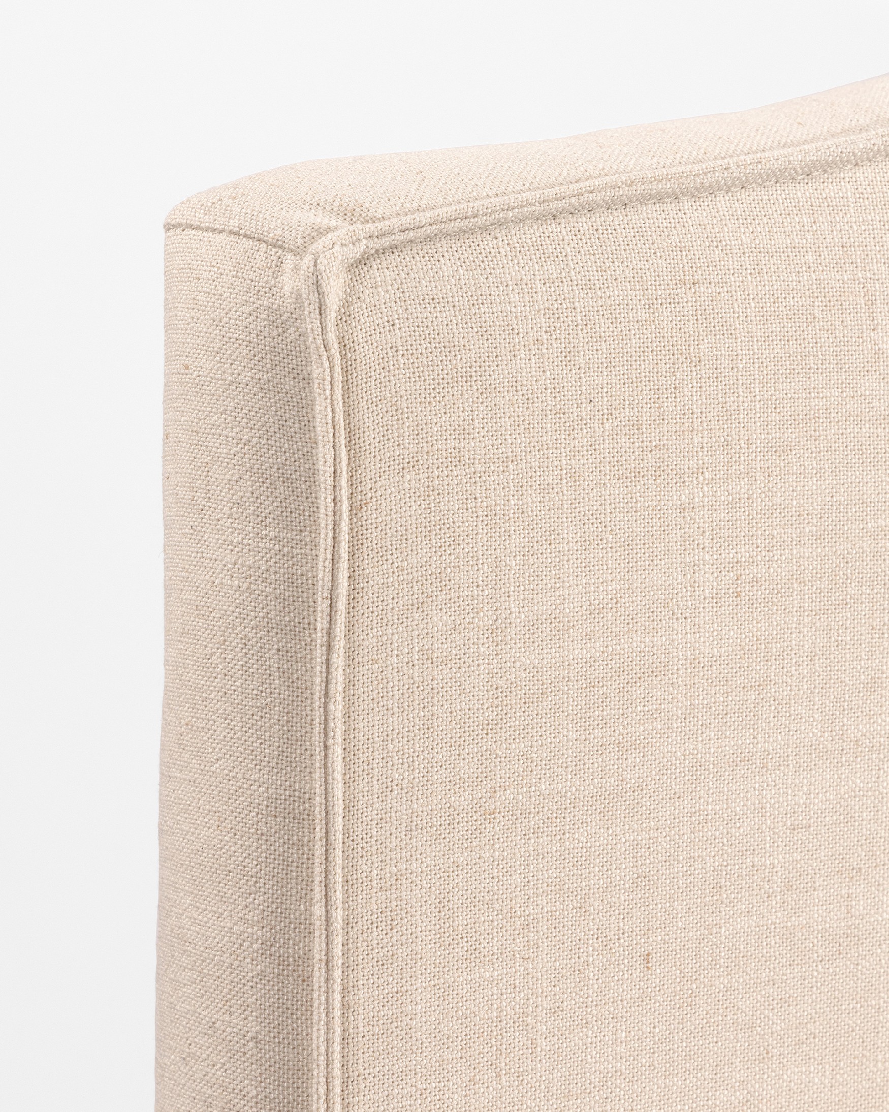 Tête de lit rembourrée 100% lin couleur crème Lady de 190 x 120 cm