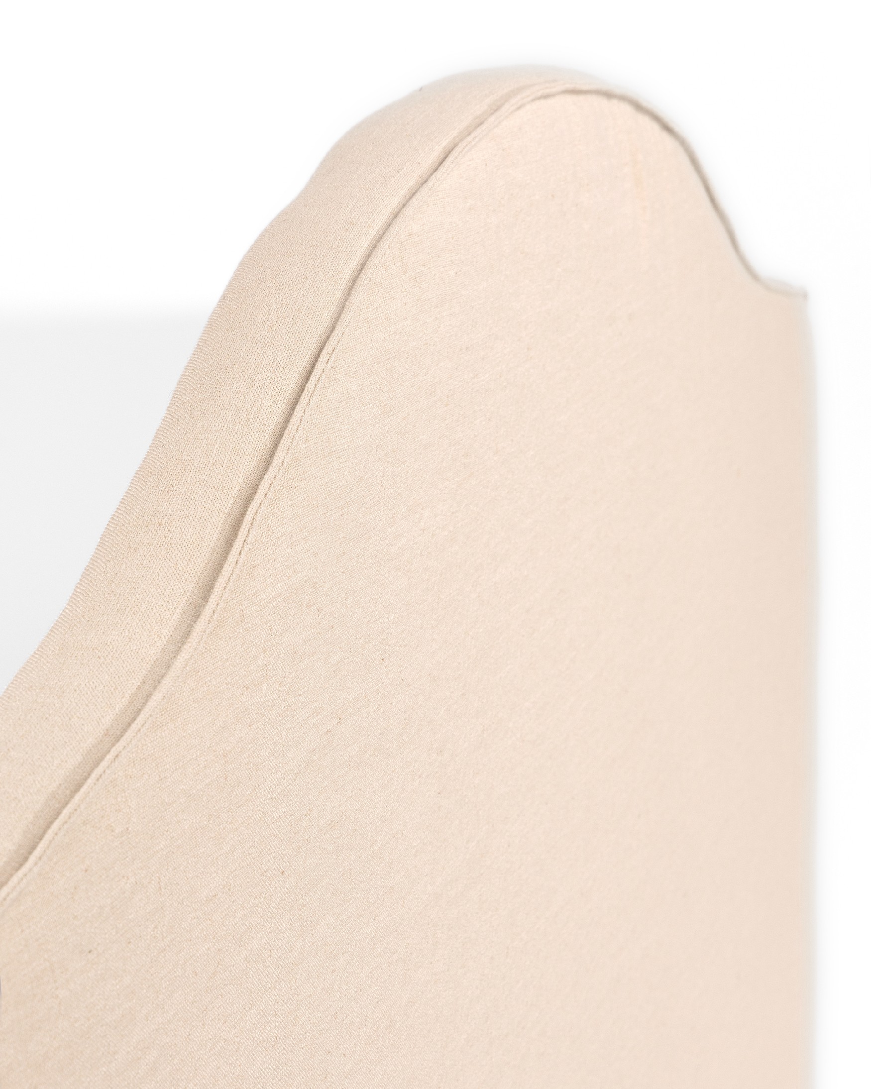 Tête de lit rembourrée 100% lin couleur crème Lady de 190 x 120 cm