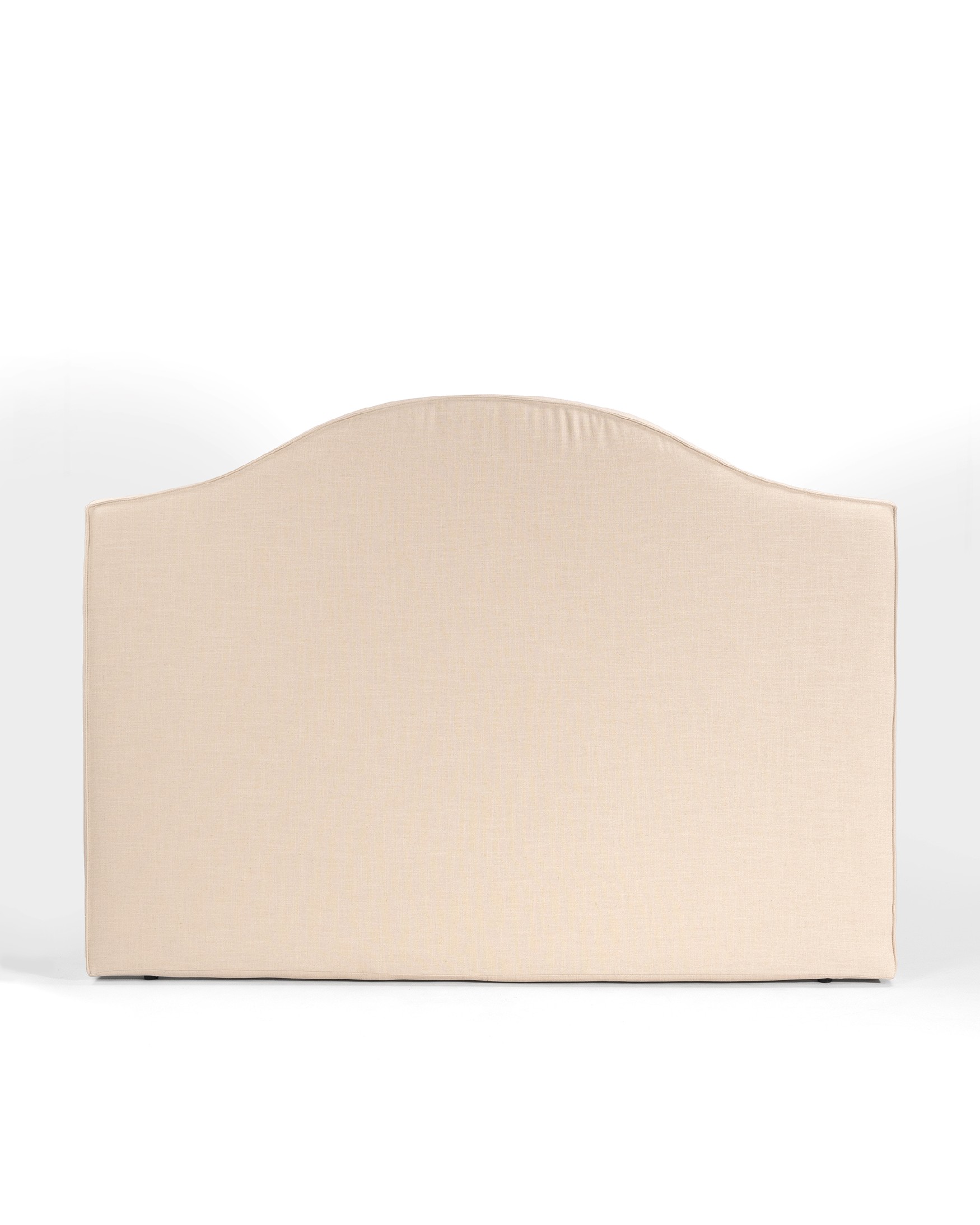 Tête de lit rembourrée 100% lin couleur crème Lady de 190 x 120 cm