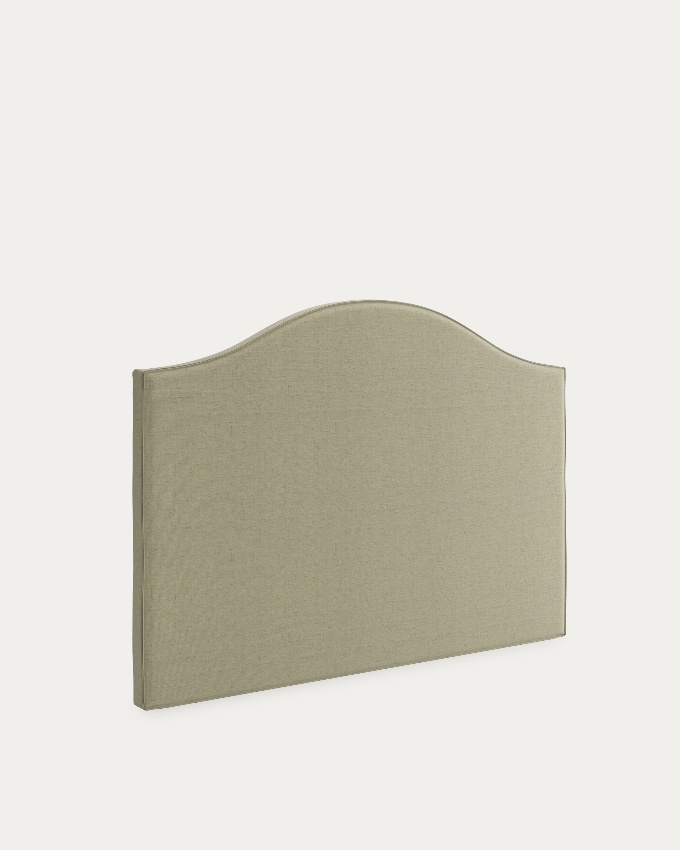 Headboard upholstered 100% linen eucalyptus color Lady 108 x 120 cm