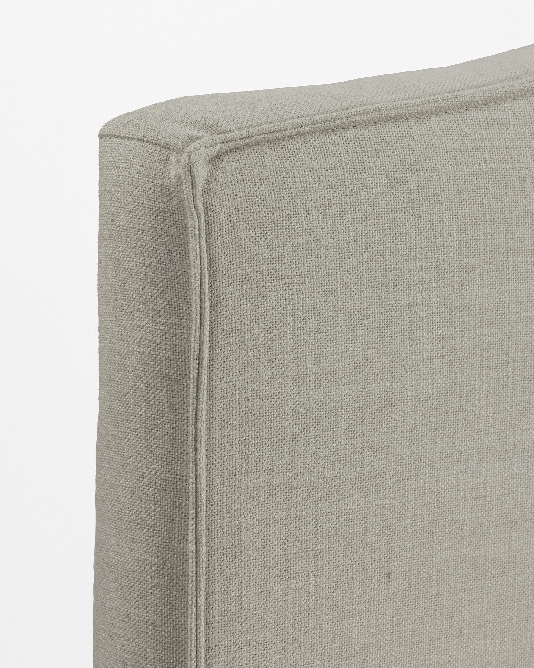 Headboard upholstered 100% linen eucalyptus color Lady 108 x 120 cm