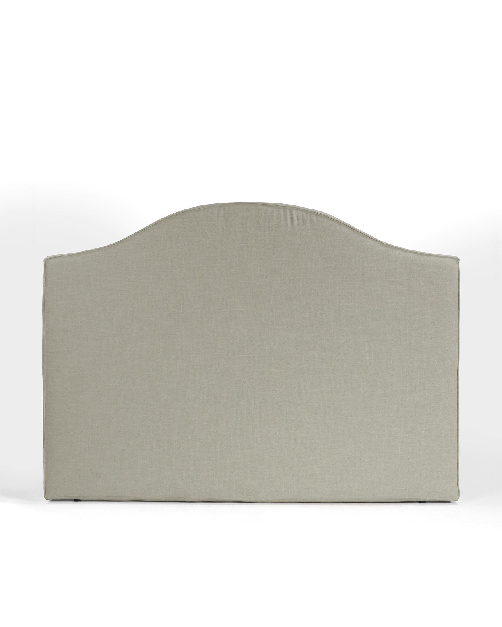 Headboard upholstered 100% linen eucalyptus color Lady 108 x 120 cm