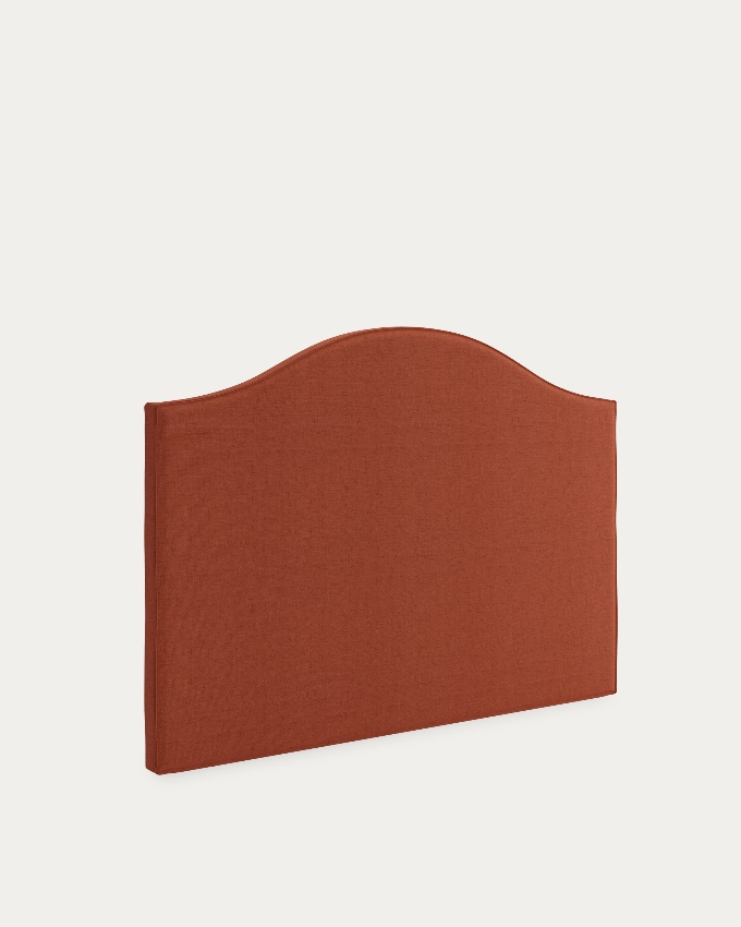 Headboard upholstered 100% linen terracotta color Lady 108 x 120 cm
