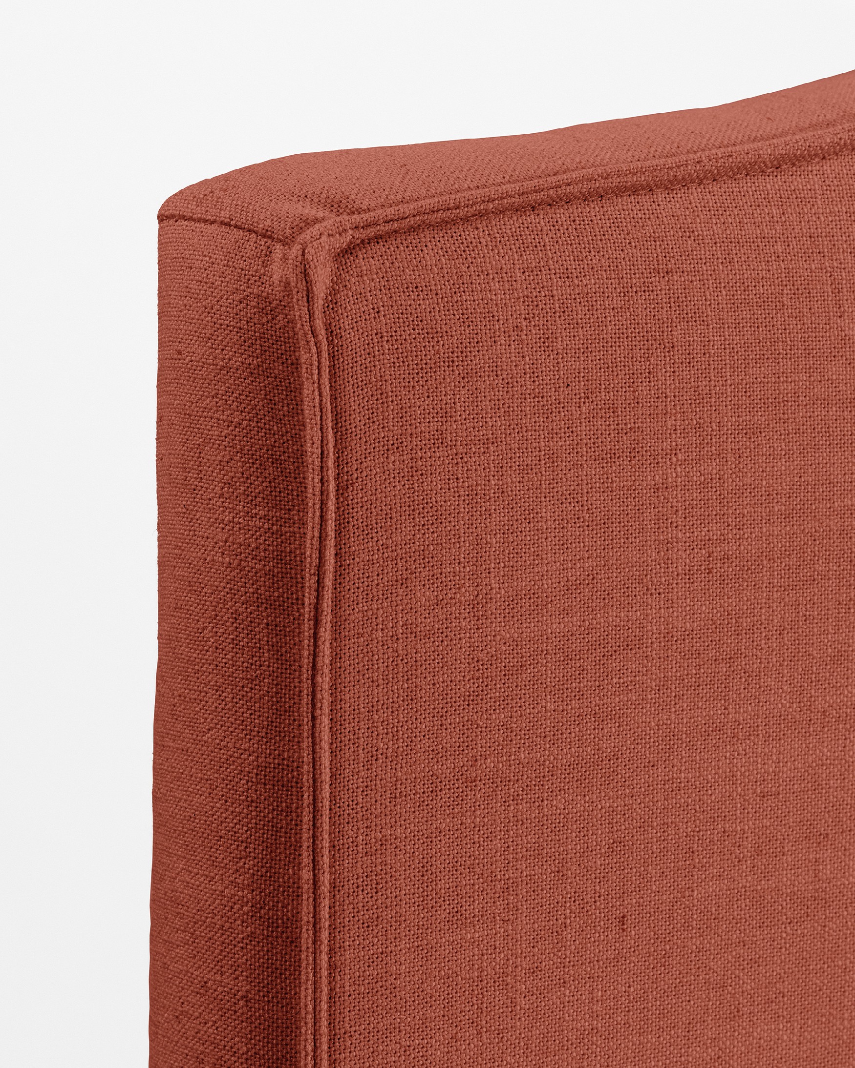 Upholstered headboard 100% linen terracotta color Lady of 190 x 120 cm